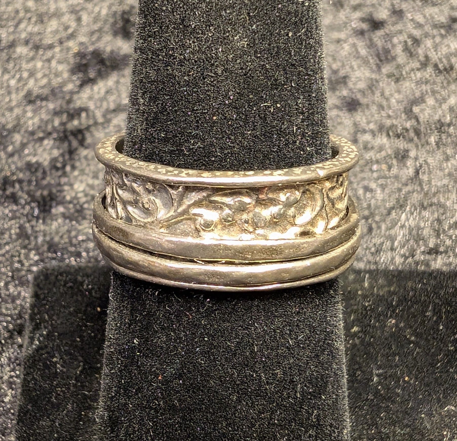 Other RARE Sterling Silver Malachite Spinner Ring Sz 8.5 Size ONE SIZE - 2 Thumbnail