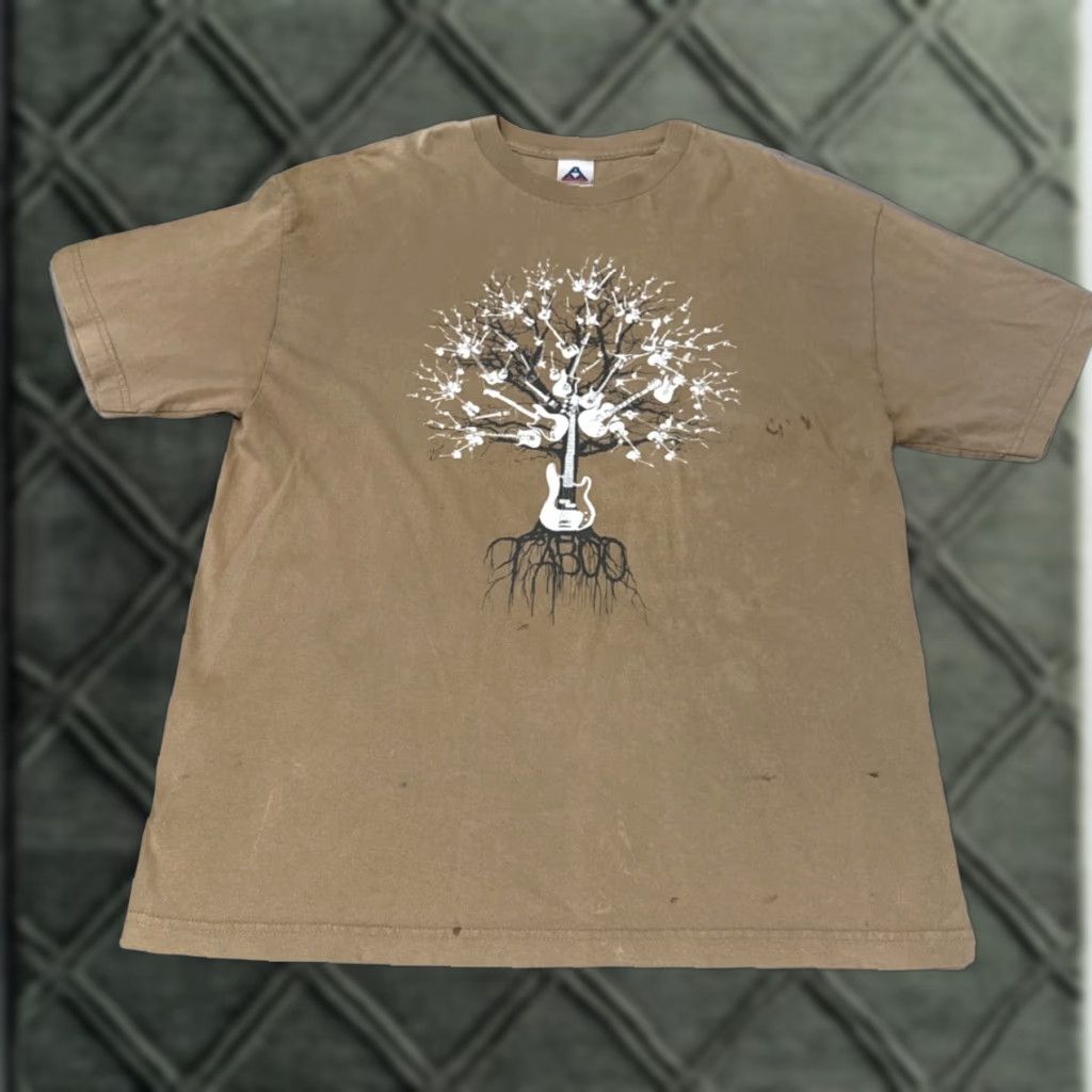 Vintage VINTAGE Taboo Band Music Rock Guitar Tree Graphic Brown T-Shirt XL Size US XL / EU 56 / 4 - 1 Thumbnail