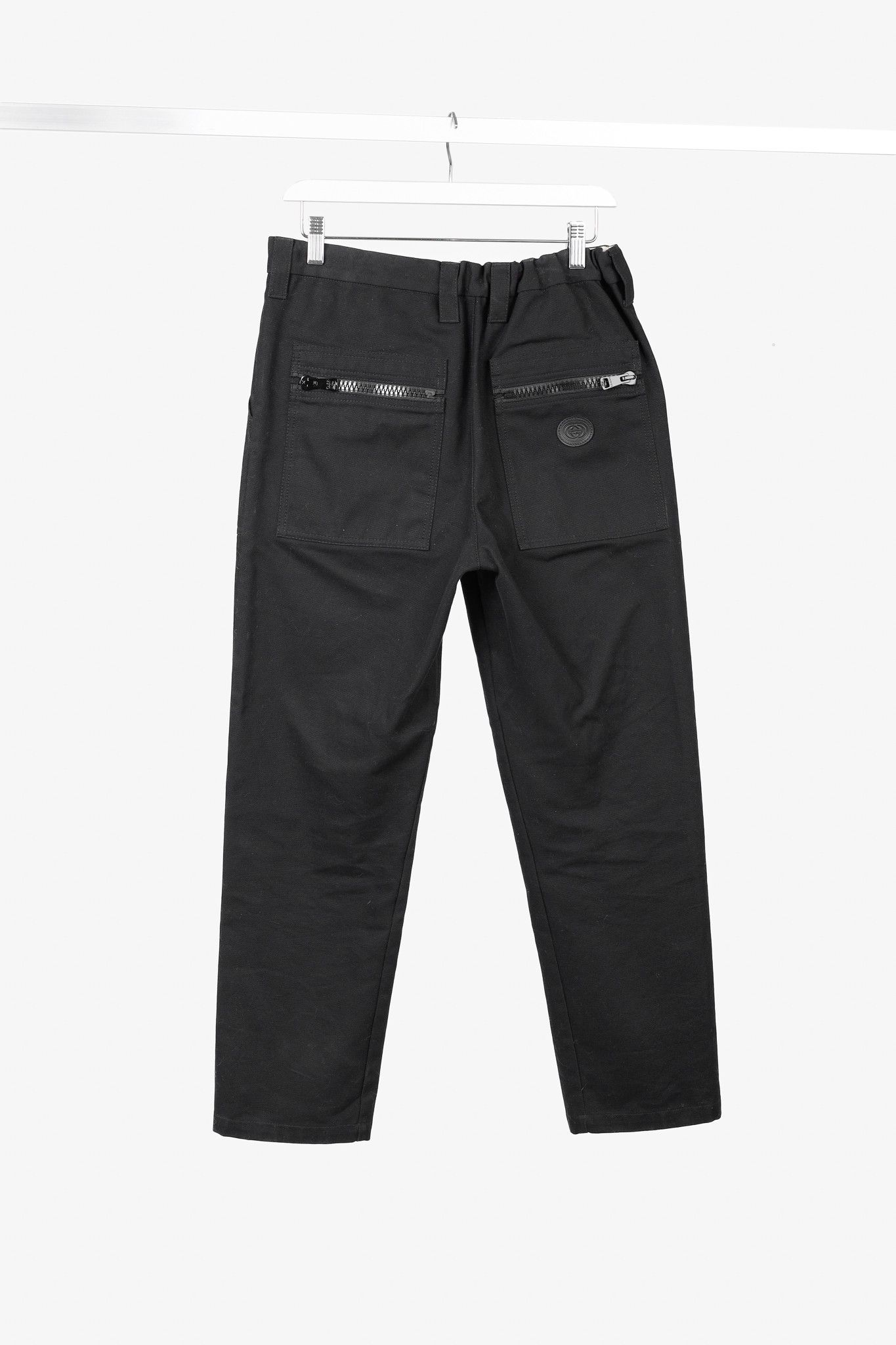 Gucci Gucci Black Cotton-Twill Zip-Detail Pants Size 27" / US 4 / IT 40 - 2 Thumbnail