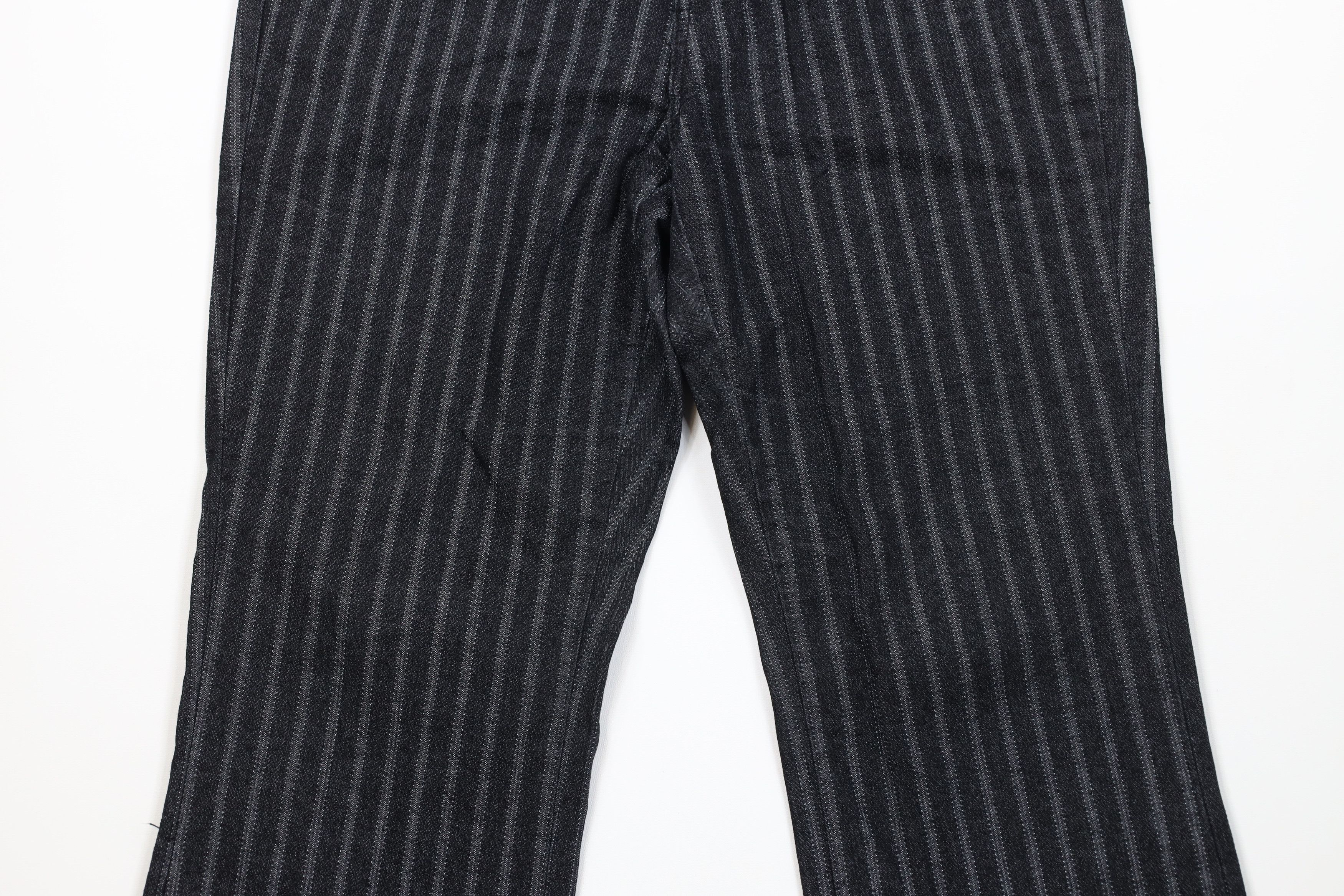 Vintage Vintage 90s Y2K Streetwear Striped Flared Wide Leg Jeans Size 36" / US 14 / IT 50 - 3 Thumbnail