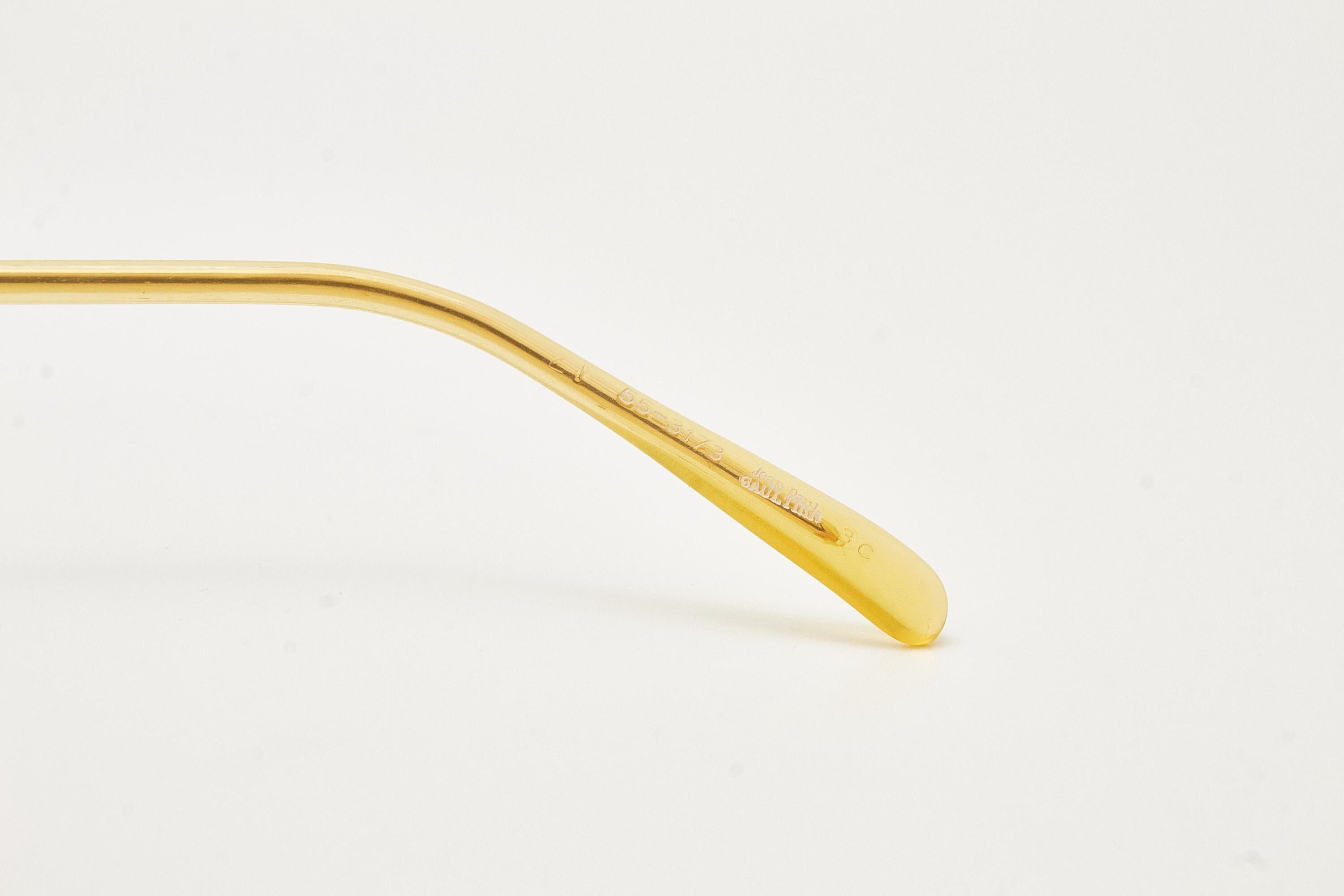 Jean Paul Gaultier Jean Paul Gaultier 55-3173 Gold Plated Oval Eyeglasses Size ONE SIZE - 6 Thumbnail