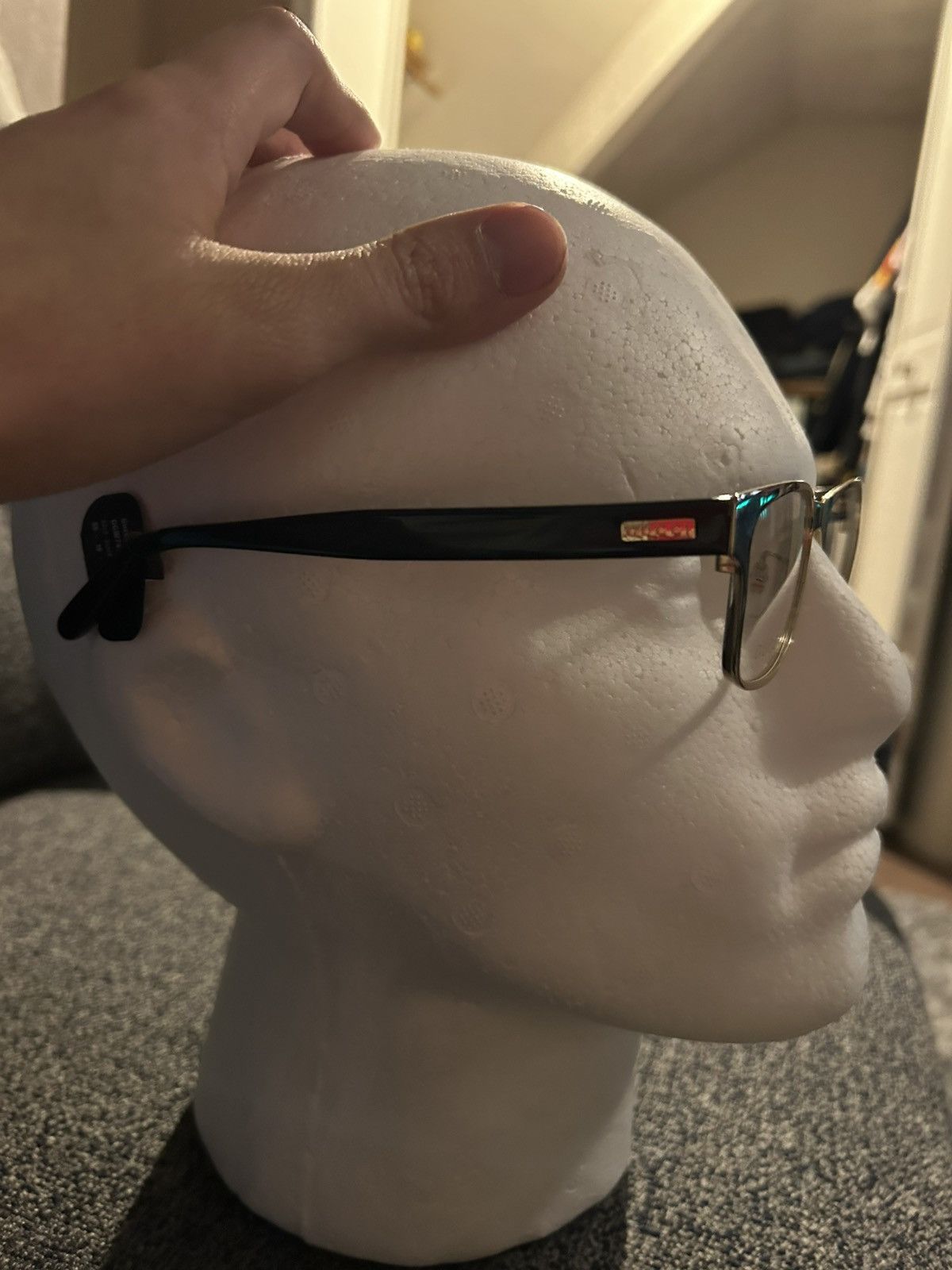Gucci Gucci GG0274OJ 002 Gold Titanium Rectangular Glasses 55mm Size ONE SIZE - 7 Thumbnail