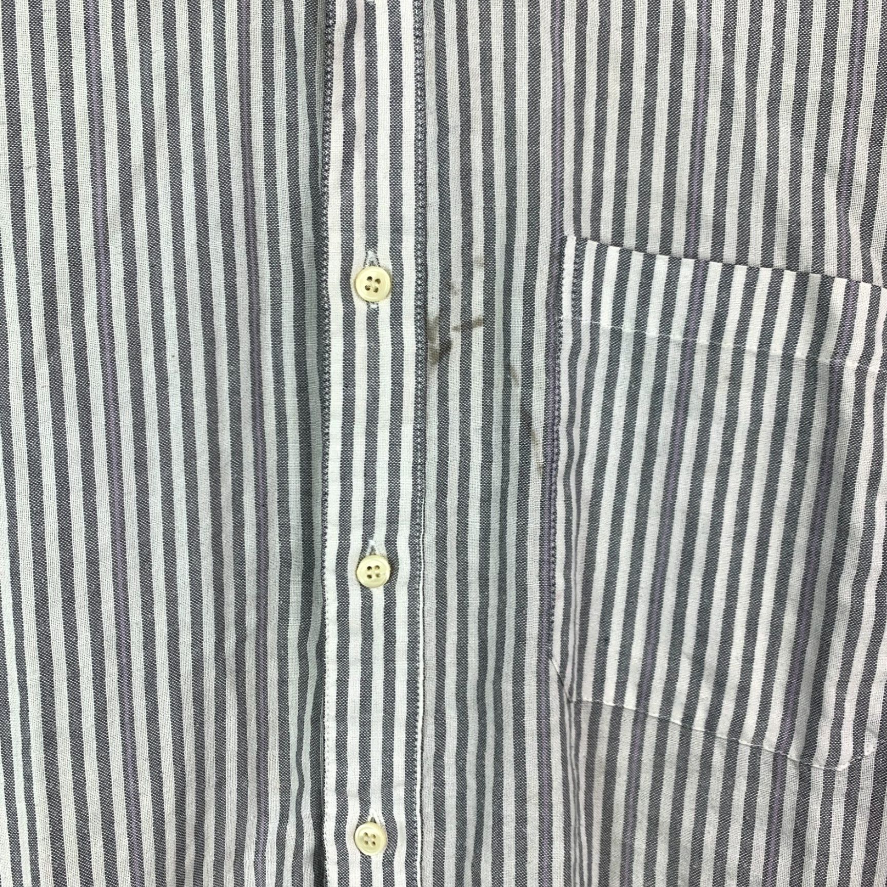 Vintage VINTAGE Basic Elements Shirt Mens Small Gray White Stripe Button-Down Long Sleeve 90s Size US S / EU 44-46 / 1 - 4 Thumbnail