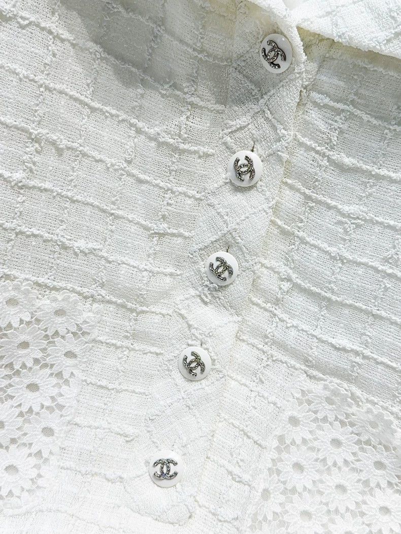 Chanel Chanel 21C Sunset Series White Flower Lace Long Sleeve Twe Size XS / US 0-2 / IT 36-38 - 5 Thumbnail