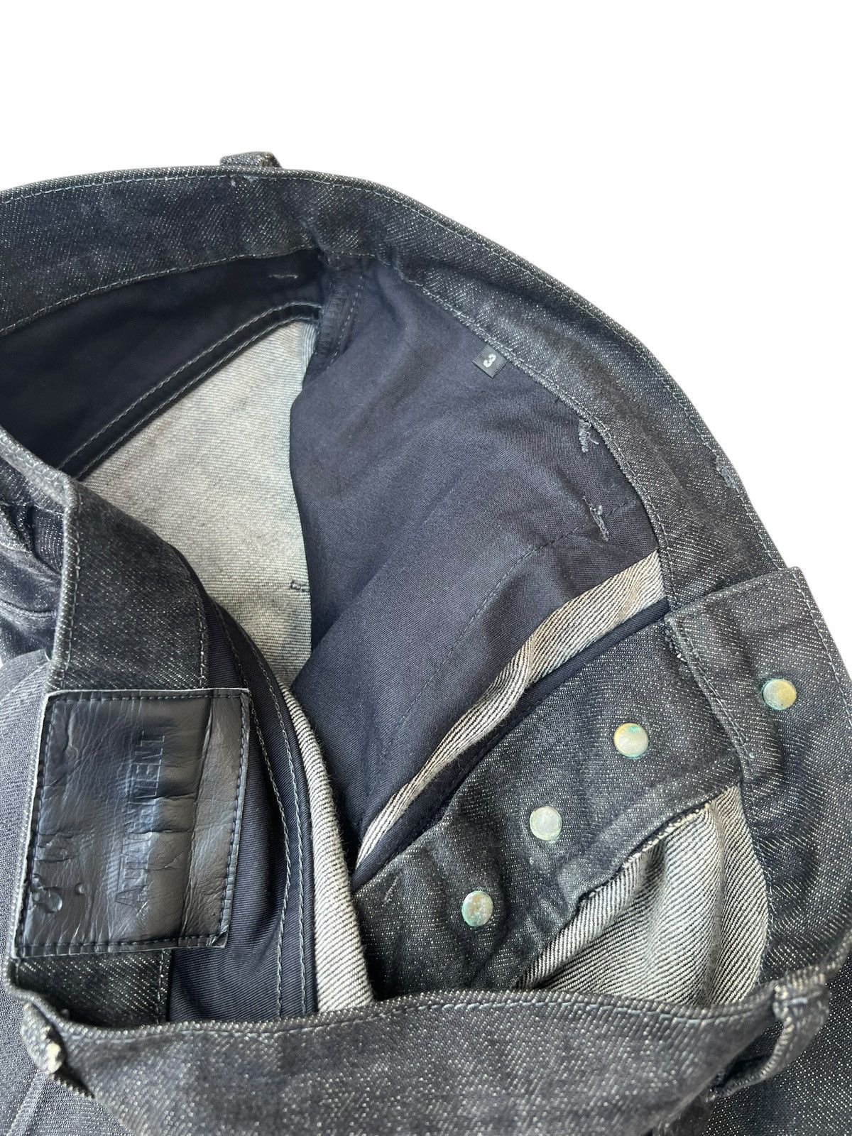 Kazuyuki Kumagai Attachment Black Attachment Japan Curve Long Leg Denim Jeans Size US 31 - 23 Thumbnail