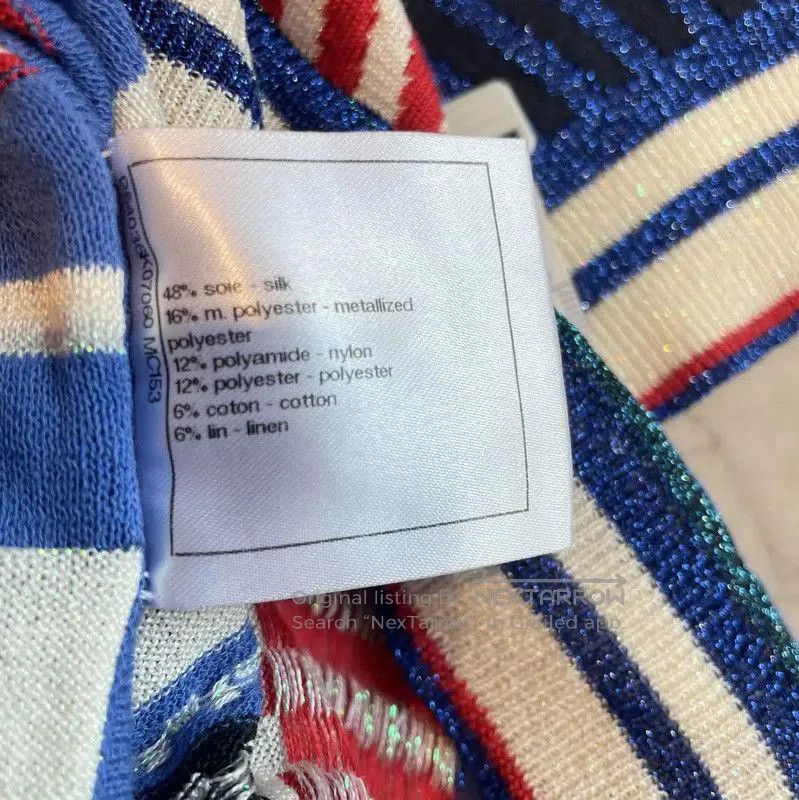 Chanel Chanel Multicolor Striped Knit Short Sleeve T-shirt . Size S / US 4 / IT 40 - 4 Thumbnail