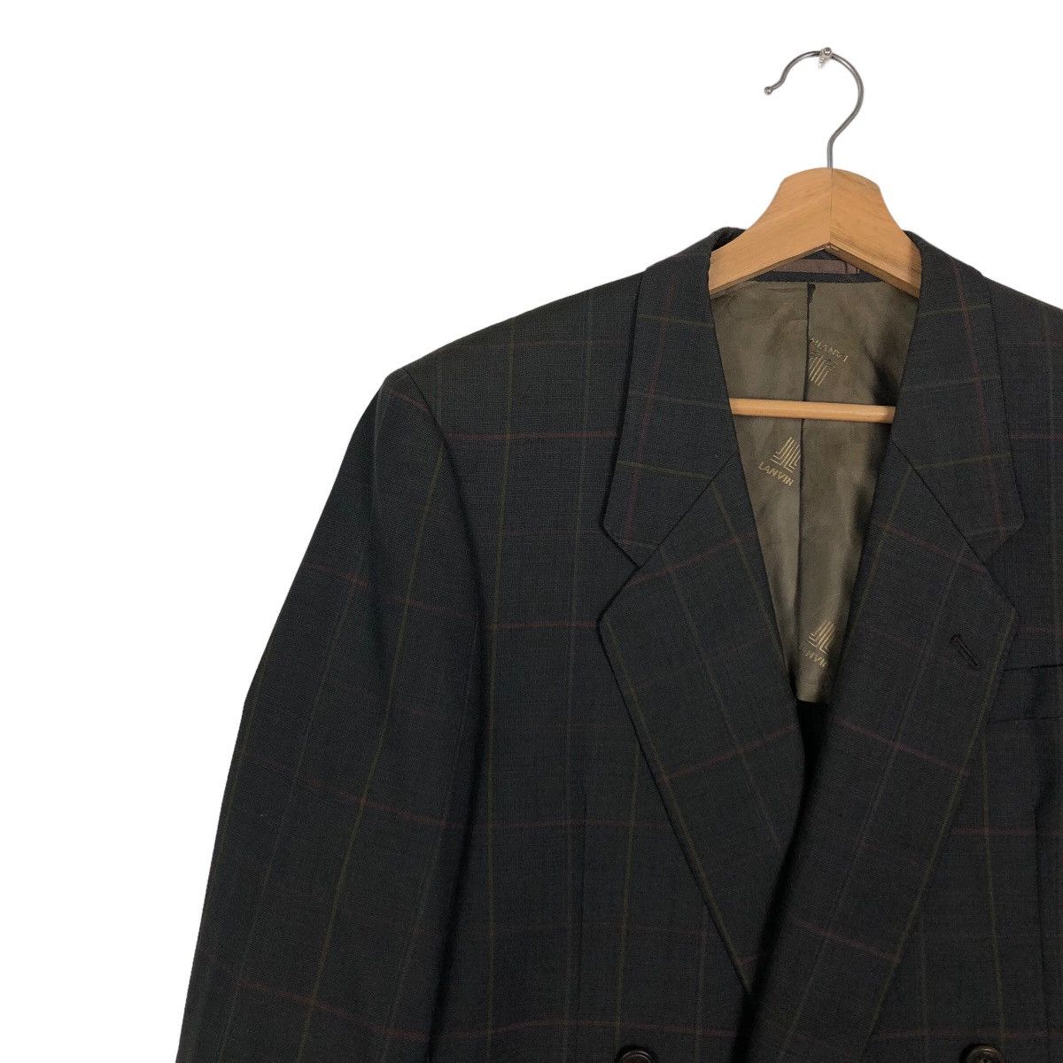 Japanese Brand 🔥Rich Black - Double Breast Coats Jacket Lanvin Paris Size US M / EU 48-50 / 2 - 7 Thumbnail