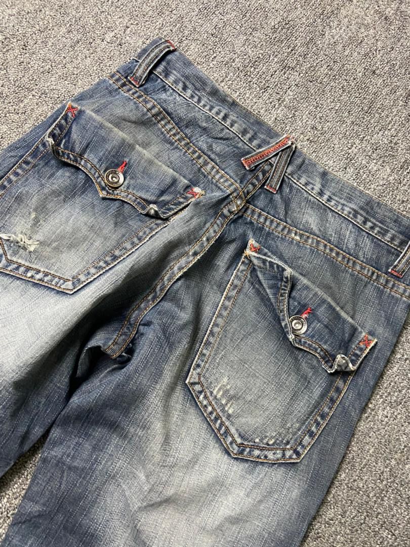 Japanese Brand ANTFUI World Brand Distressed Jeans (186) Size US 32 / EU 48 - 6 Thumbnail