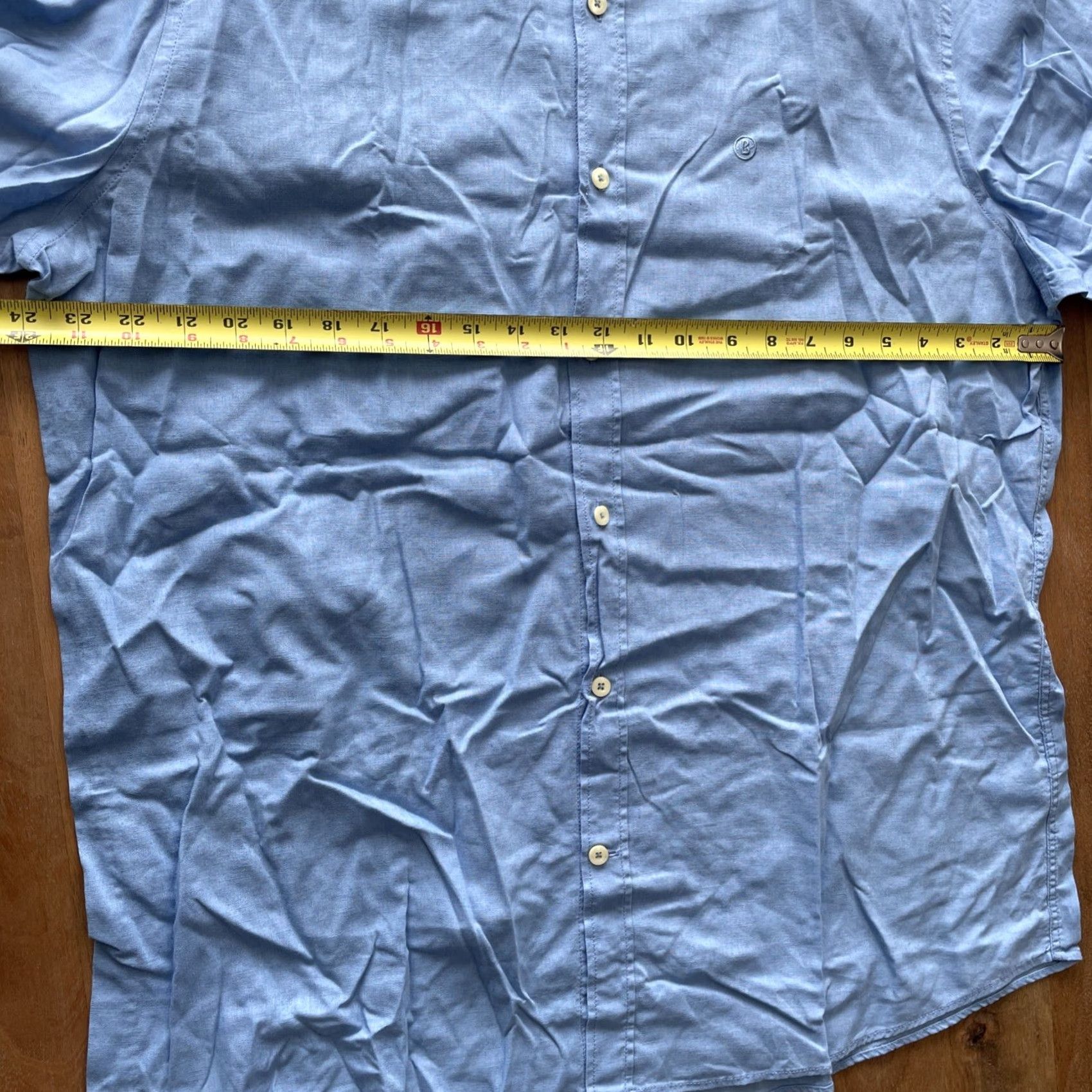 Bogner Bogner Shirt Men Button-Up Short Sleeve Linen Blend Blue 44 XL Luxury Designer Beach Yacht Vacation Vintage: No (adjusted within constraints) Size US XXL / EU 58 / 5 - 6 Thumbnail