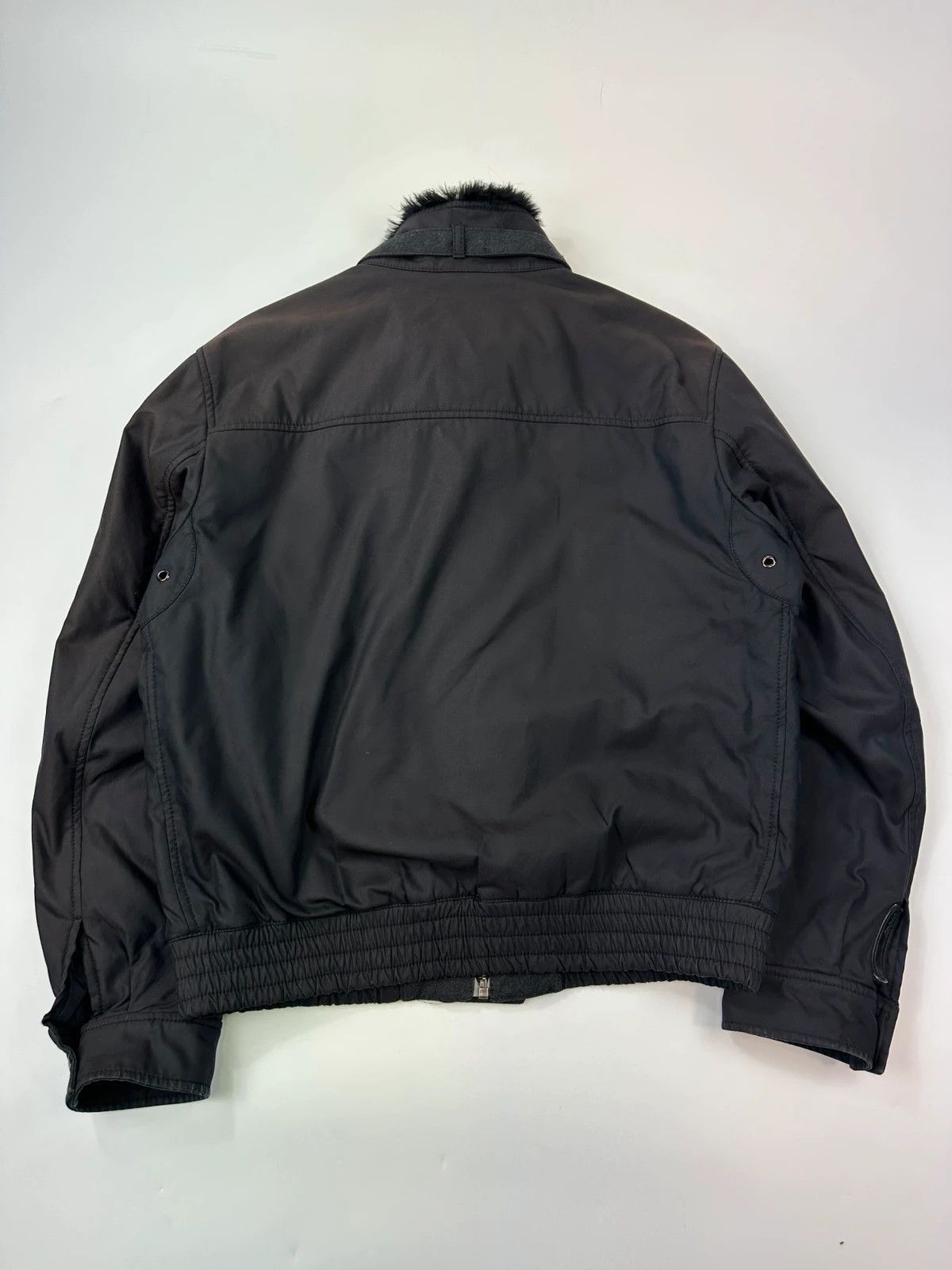 Prada Prada Sport FW2007 Black Faded Bomber Aviator Jacket Size US XL / EU 56 / 4 - 7 Thumbnail