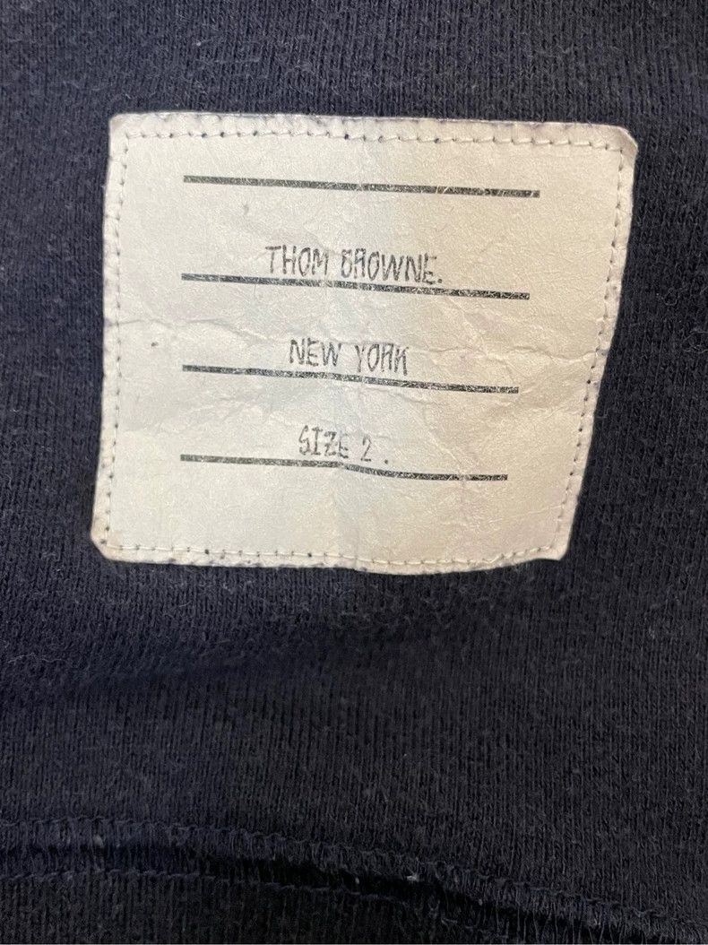 Thom Browne Thom browne Dark blue four-striped round-neck sweatshirt 25 Size US M / EU 48-50 / 2 - 5 Thumbnail