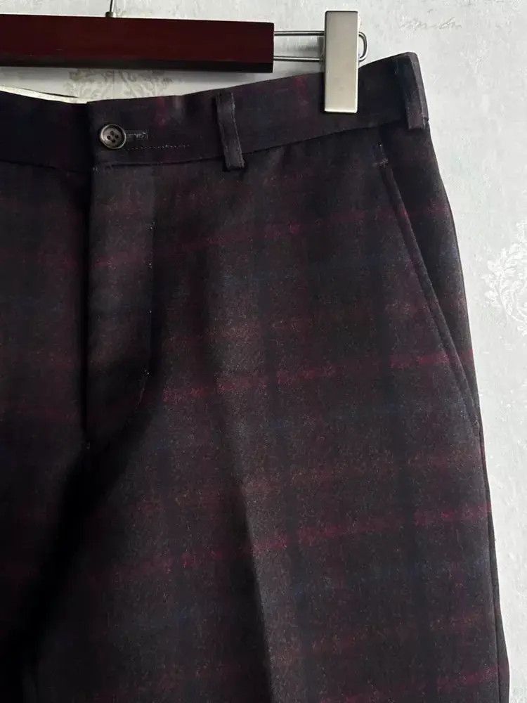 Sz S Comme Des Garcons Homme Deux Plaid Trousers
