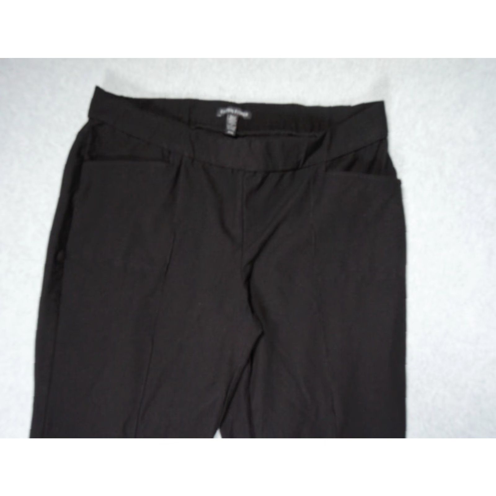 Eileen Fisher Eileen Fisher Pants Women Medium Black Pull-On Stretch Casual Ankle Length Pockets Womens Size 32" / US 10 / IT 46 - 2 Thumbnail