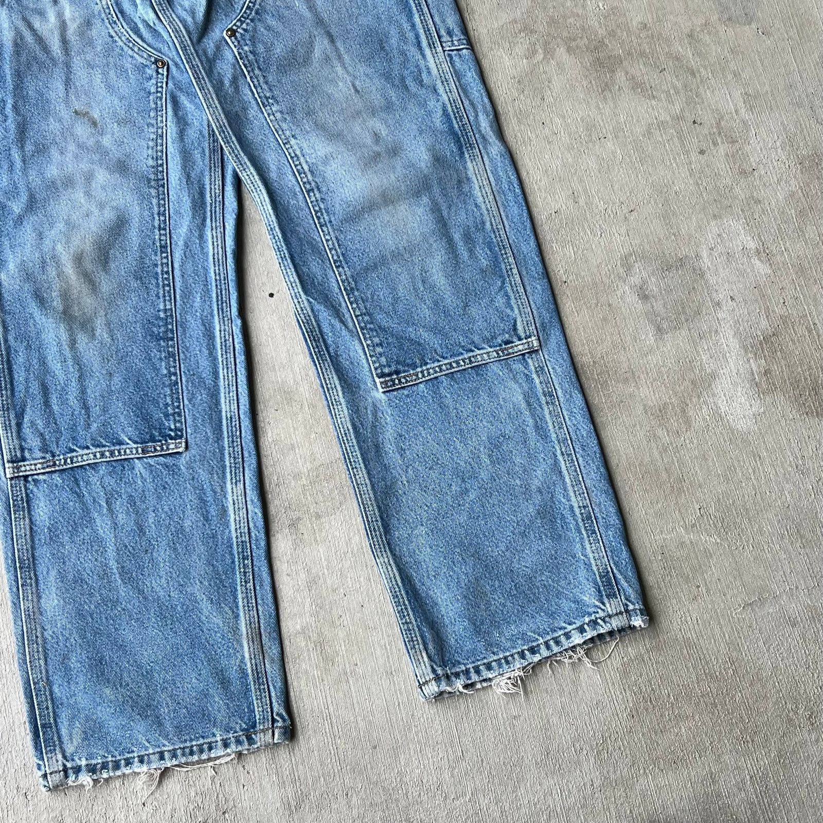 Carhartt × Vintage Carhartt denim blue jeans double knee work carpenter pants Size US 29 - 9 Thumbnail