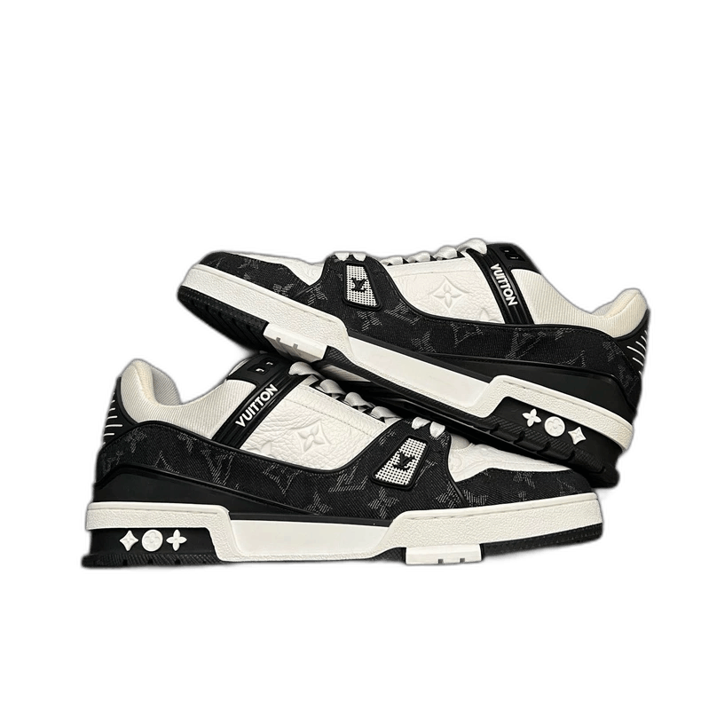 LOUIS VUITTON LV TRAINER Black and White Sneakers
