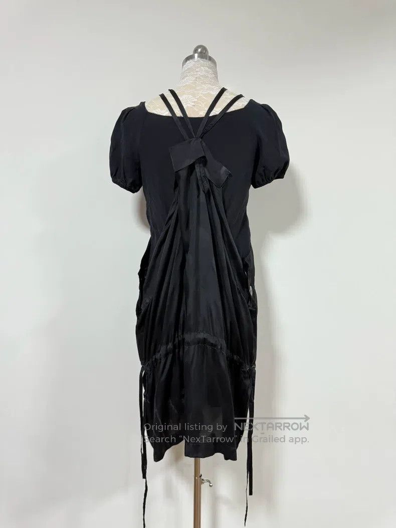 Yohji Yamamoto Yohji Yamamoto Anamorphic dark stripe polka-dot slip dress Size ONE SIZE - 4 Thumbnail