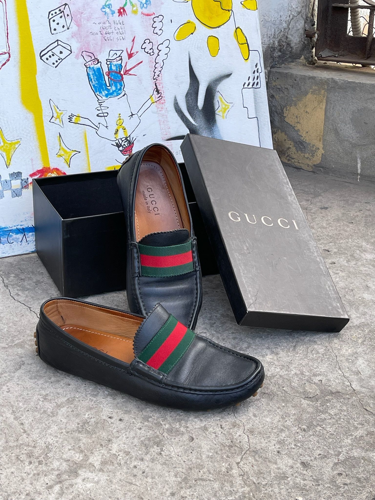 Gucci Gucci Leather Driver / Moccasin Shoes Size US 8 / EU 41 - 1 Thumbnail