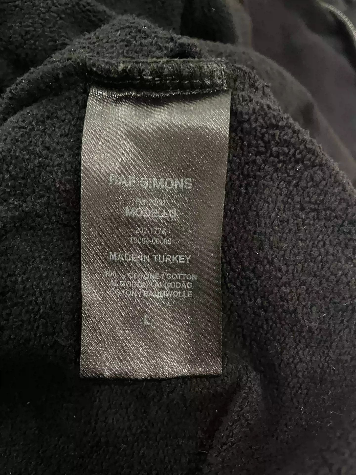 Raf Simons raf simons flocked zipper buster hoodie-2505 Size US L / EU 52-54 / 3 - 7 Thumbnail
