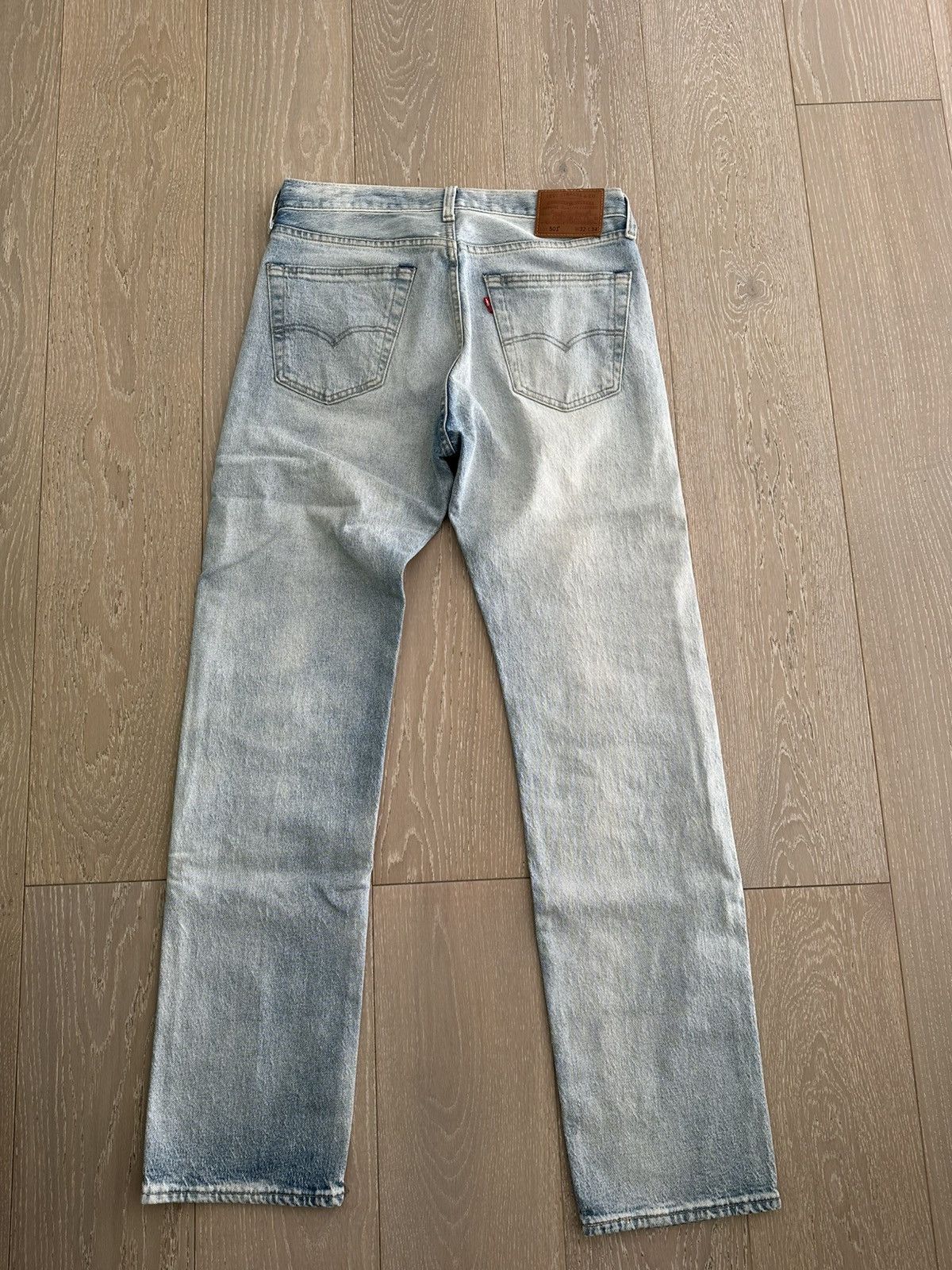 Levi's Levi’s 501 Denim Regular Fit Jeans Light Blue 32x34 Size US 32 / EU 48 - 7 Thumbnail
