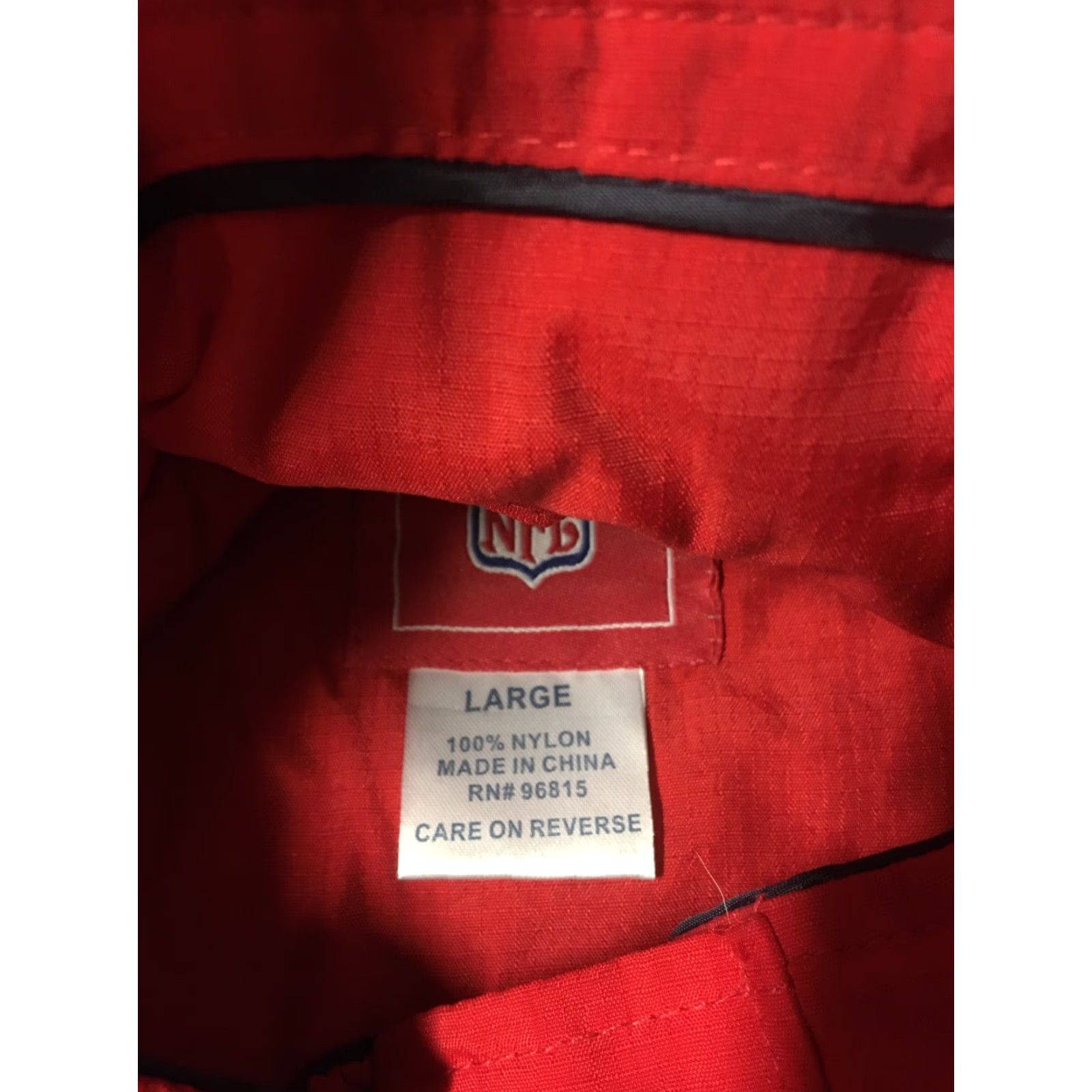 NFL VINTAGE Super Bowl XLII 42 Security Jacket L NFL Football Patriots Giants Sport Red Windbreaker Hooded Mens Team Size US L / EU 52-54 / 3 - 6 Thumbnail