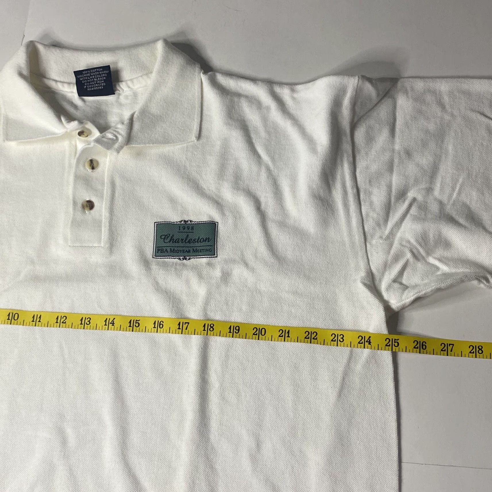 Vintage VINTAGE Ultra Club Collection Polo Shirt XL White 1990s 1998 PBA Mid Year Meeting Made in USA Mens Polo Rugby Short Sleeve Sportswear/Beach Size US XL / EU 56 / 4 - 7 Thumbnail