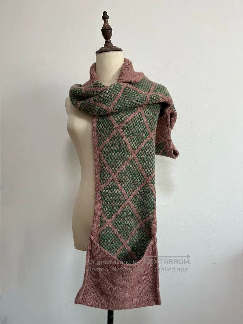 Dries Van Noten DRIES VAN NOTEN Mint green diamond print scarf Size ONE SIZE - 1 Thumbnail