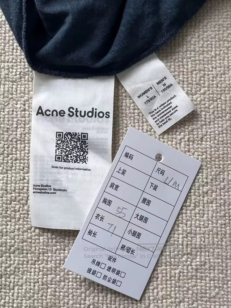 Acne Studios Acne Studios 1996 Series Letter Round Neck Short Sleeve Lo Size US M / EU 48-50 / 2 - 4 Thumbnail