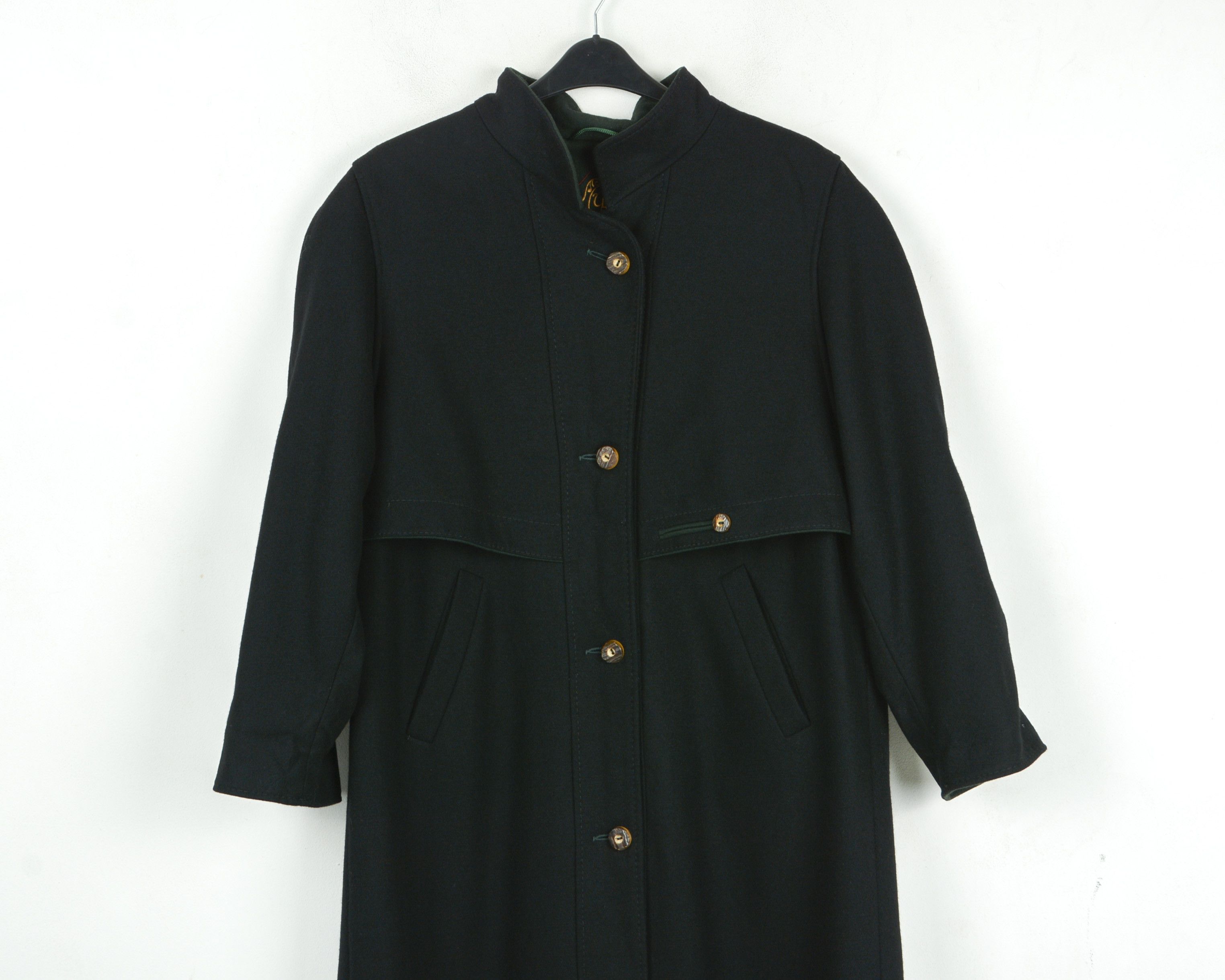 Vintage BAVARIA LODEN Ursl Trachten Pure New Wool Over Coat Jacket Size L / US 10 / IT 46 - 3 Thumbnail