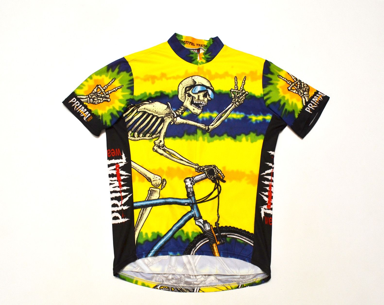 Vintage Primal Wear Skeleton Greatful Tread Dead Cycling Jersey Size US XL / EU 56 / 4 - 1 Thumbnail