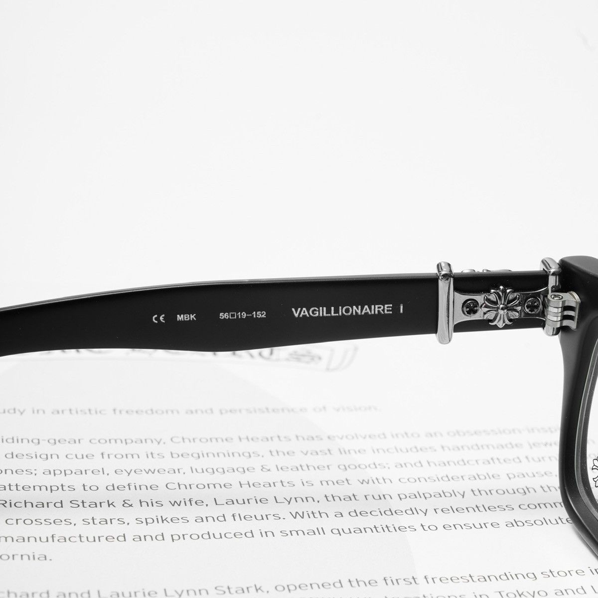 Chrome Hearts CHROME HEARTS VAGILLIONAIRE I MATTE BLACK GLASSES Size ONE SIZE - 5 Thumbnail