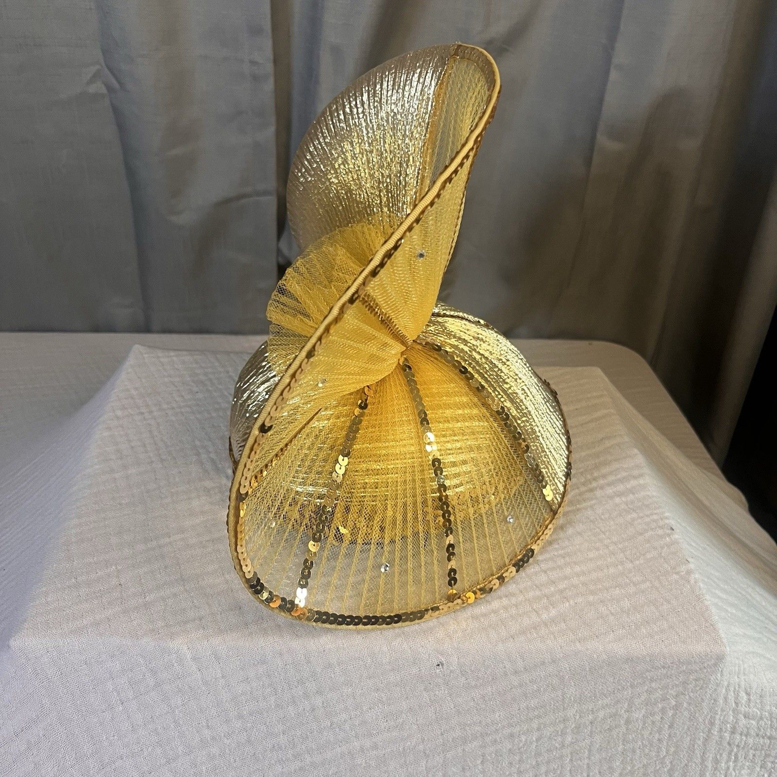 Other Ms. Hi's classic gold lame Kentucky Derby Hat Size ONE SIZE - 6 Thumbnail