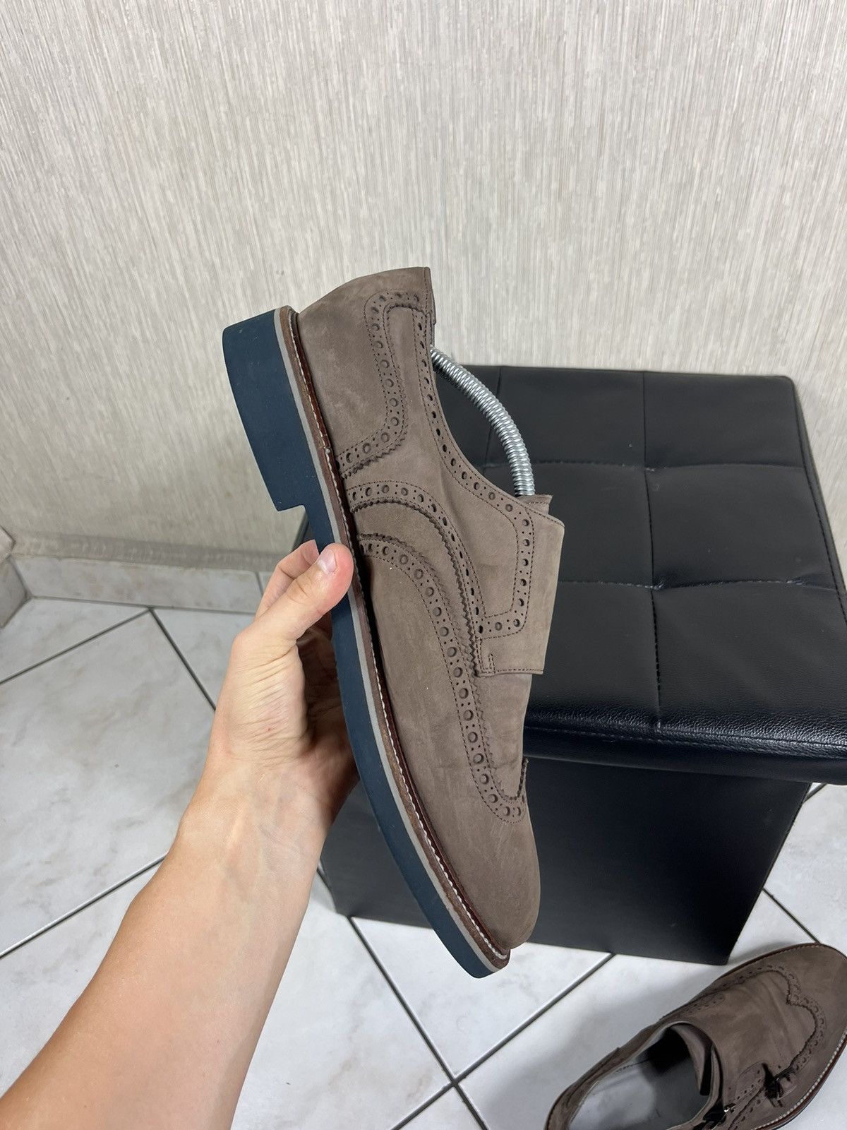 Canali × Designer Canali Italy monk strap leather shoes classic suede loafers Size US 12 / EU 45 - 17 Thumbnail