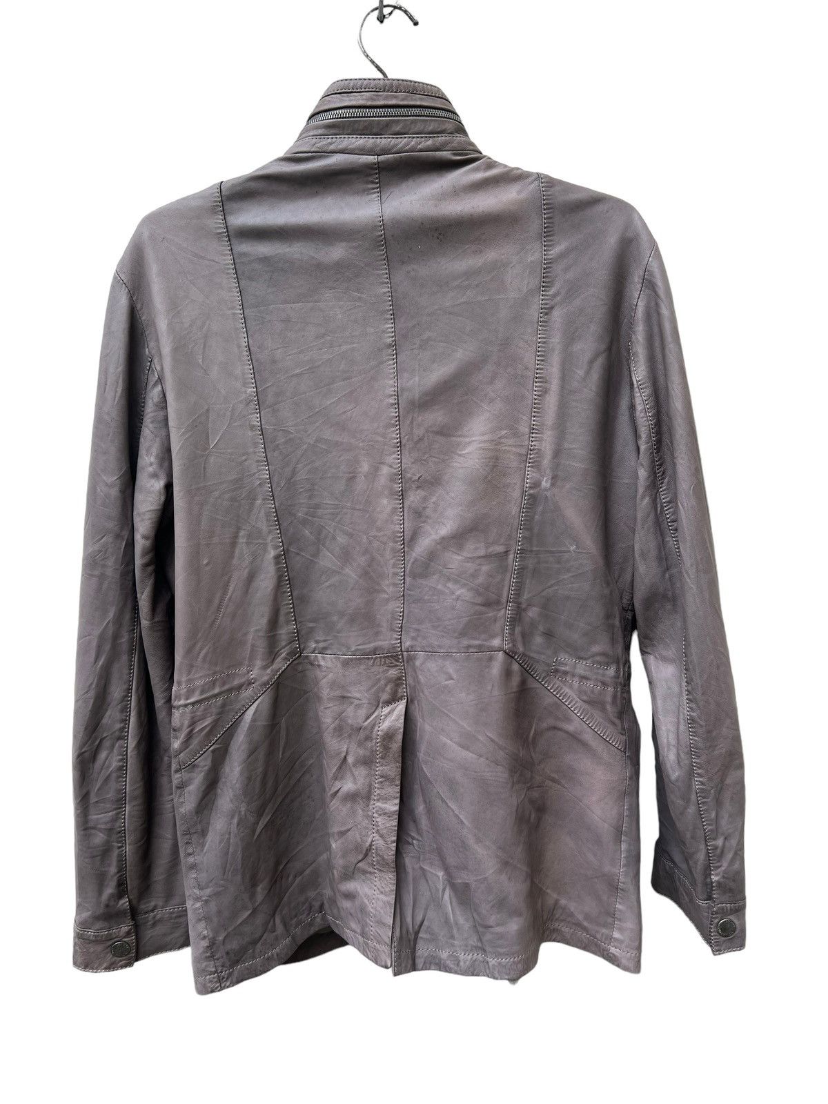 Versace Versace Collection Dirty Patina Lamb Leather Jacket Size US M / EU 48-50 / 2 - 14 Thumbnail
