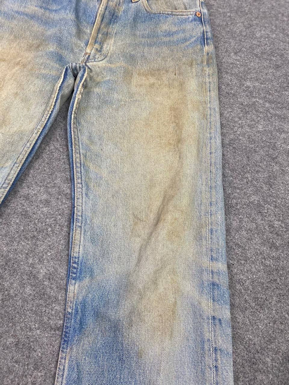 Levi's vintage 90s levis 501 distressed denim nice design Size US 30 / EU 46 - 12 Thumbnail