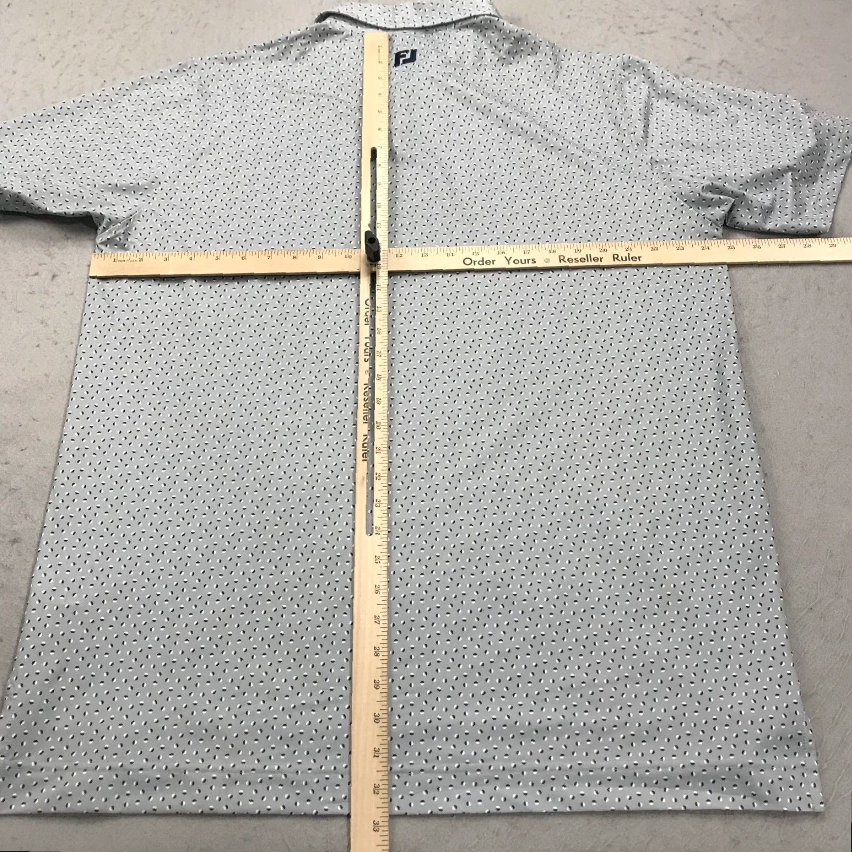 Footjoy FootJoy Polo Shirt Mens XL Gray Blue Abstract Stretch Loud Golf No Course Logo Shirt XL Mens Gray FootJoy Polo Logo Golf Abstract Stretch Size US XL / EU 56 / 4 - 7 Thumbnail