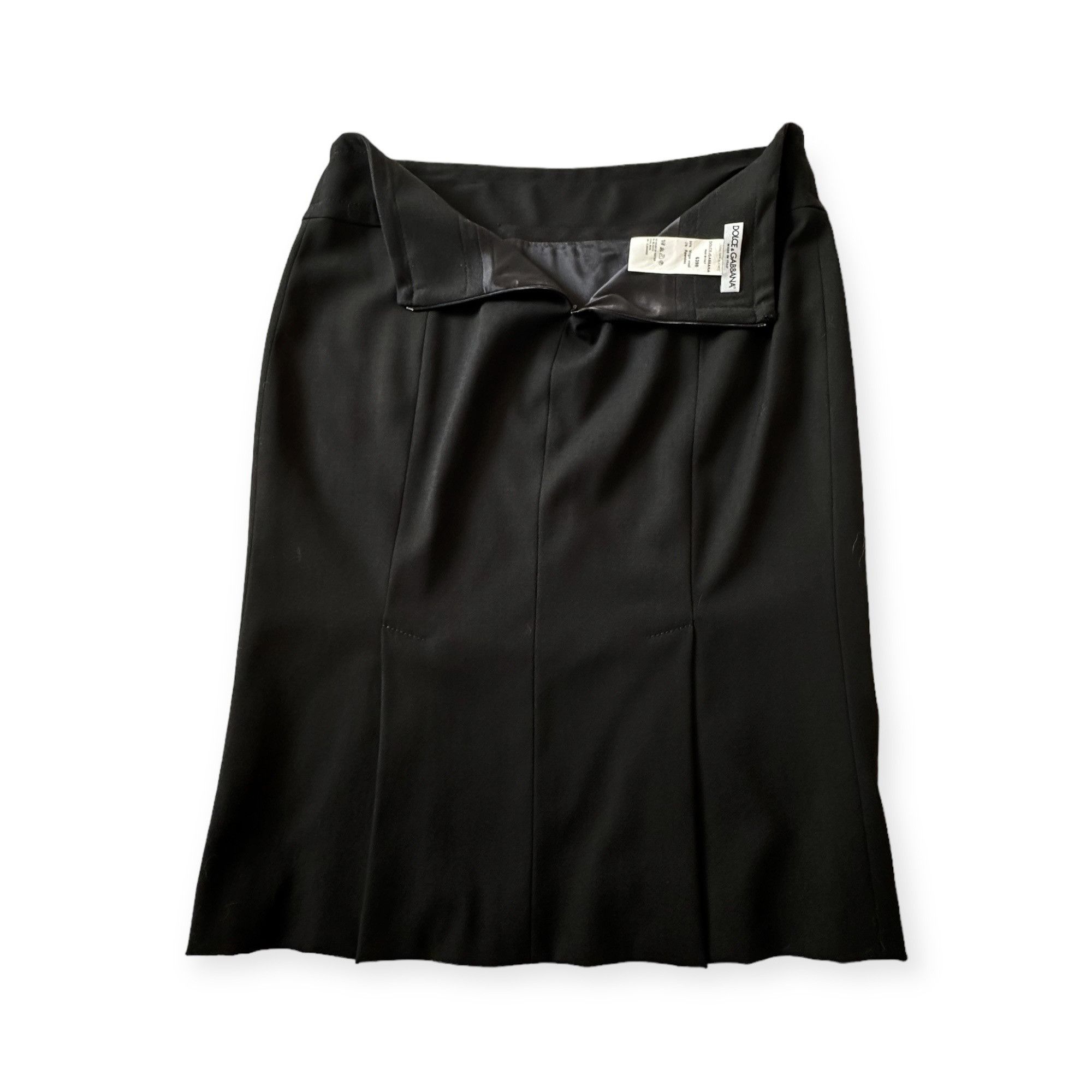 Dolce & Gabbana Dolce & Gabbana Black Virgin Wool Pencil Skirt IT 46 Size 32" / US 10 / IT 46 - 7 Thumbnail