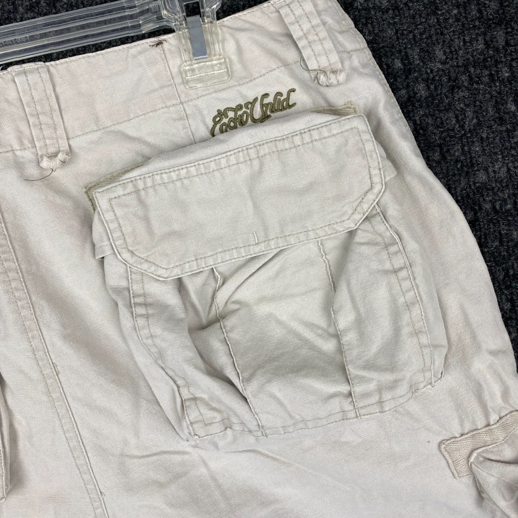 Ecko Unltd. VINTAGE Ecko Unltd. Cargo Shorts Beige 34 Men 34 Inseam 12 in Canvas Cotton Relaxed 90s Grunge Hip Hop Baggy Casual Workwear Size US 34 / EU 50 - 4 Thumbnail