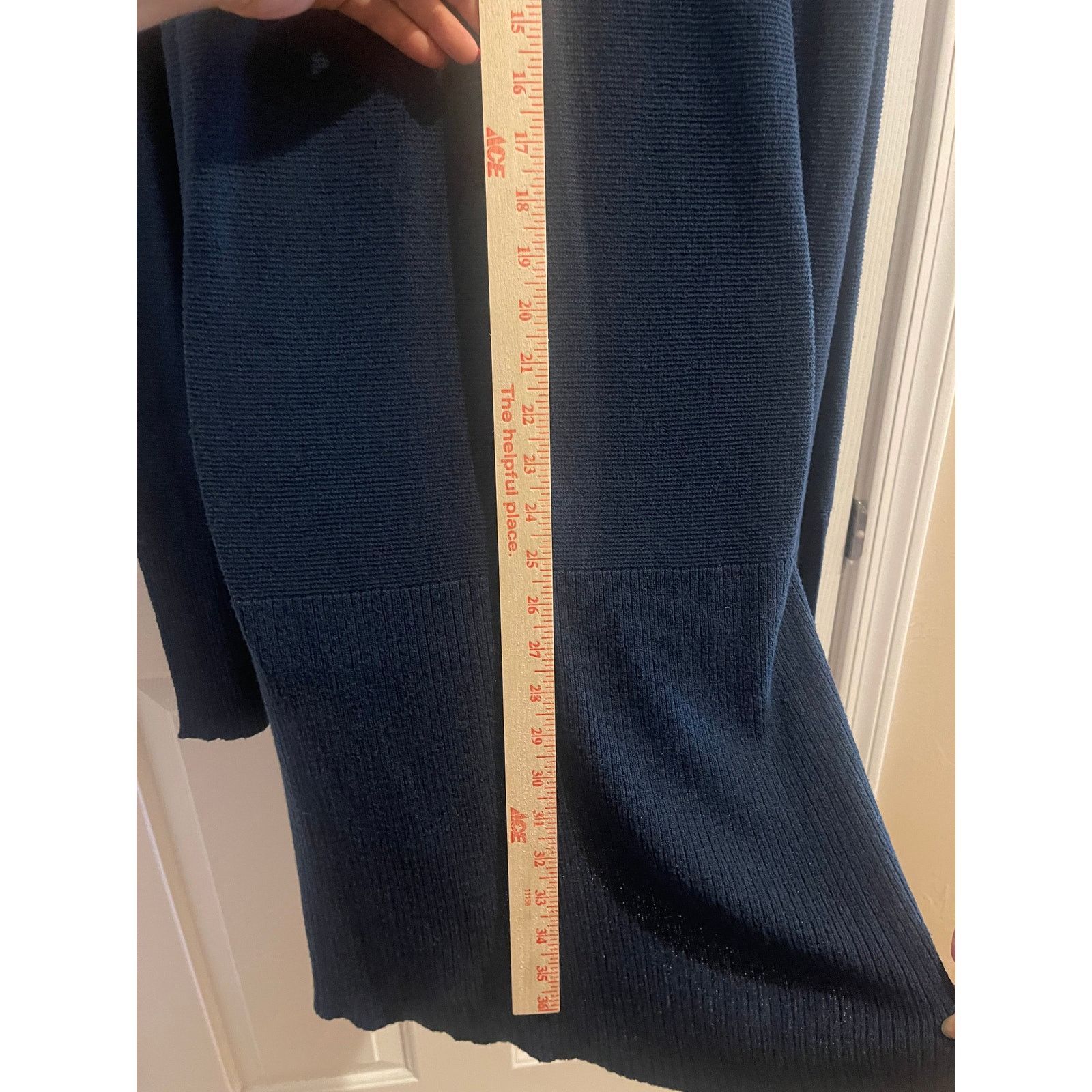 Free People FREE PEOPLE Navy Crisscross Knit Dress Tunic Size M / US 6-8 / IT 42-44 - 9 Thumbnail