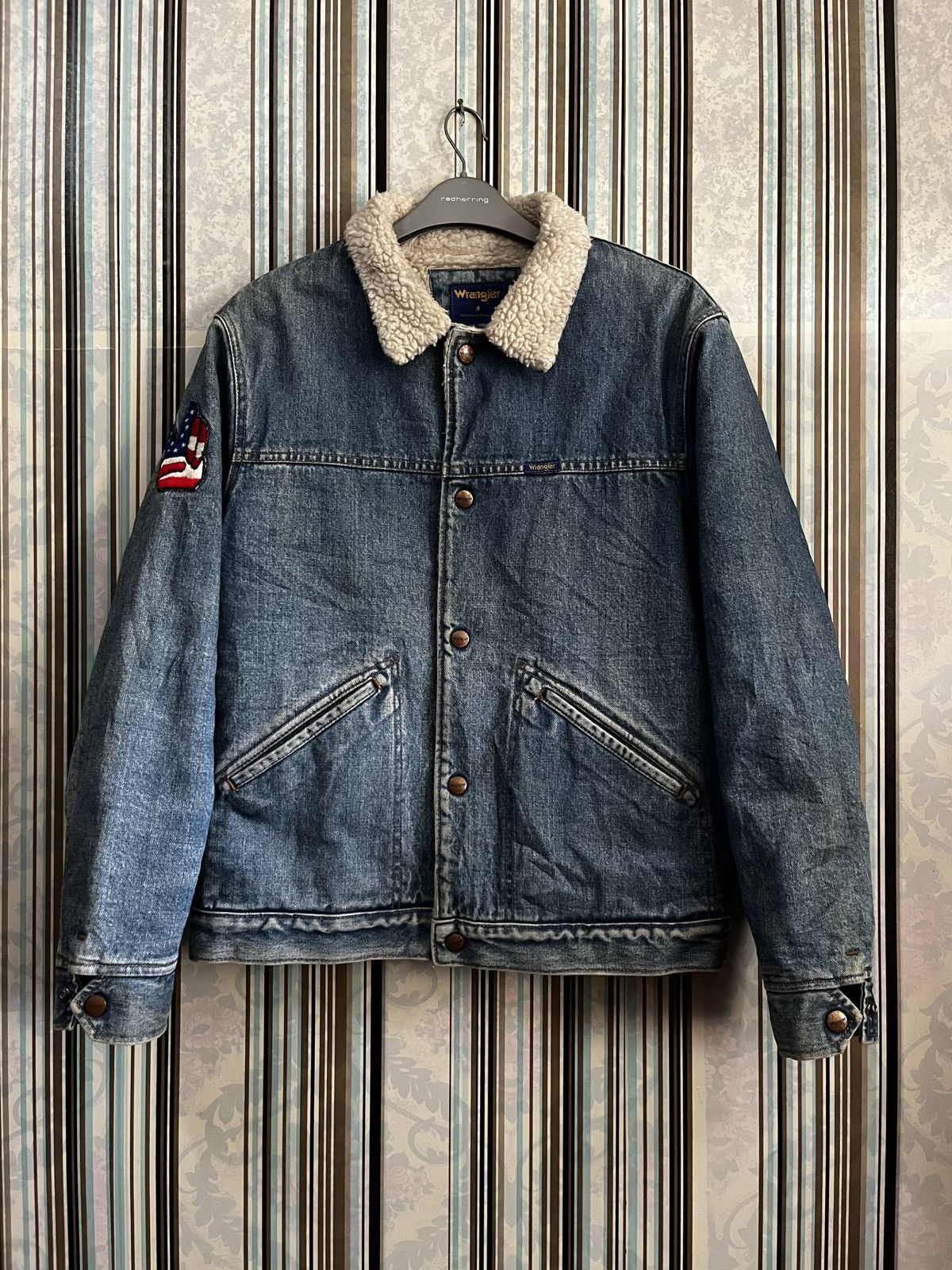 Wrangler 1990s WRANGLER sherpa denim patches #H5 Size US M / EU 48-50 / 2 - 2 Thumbnail