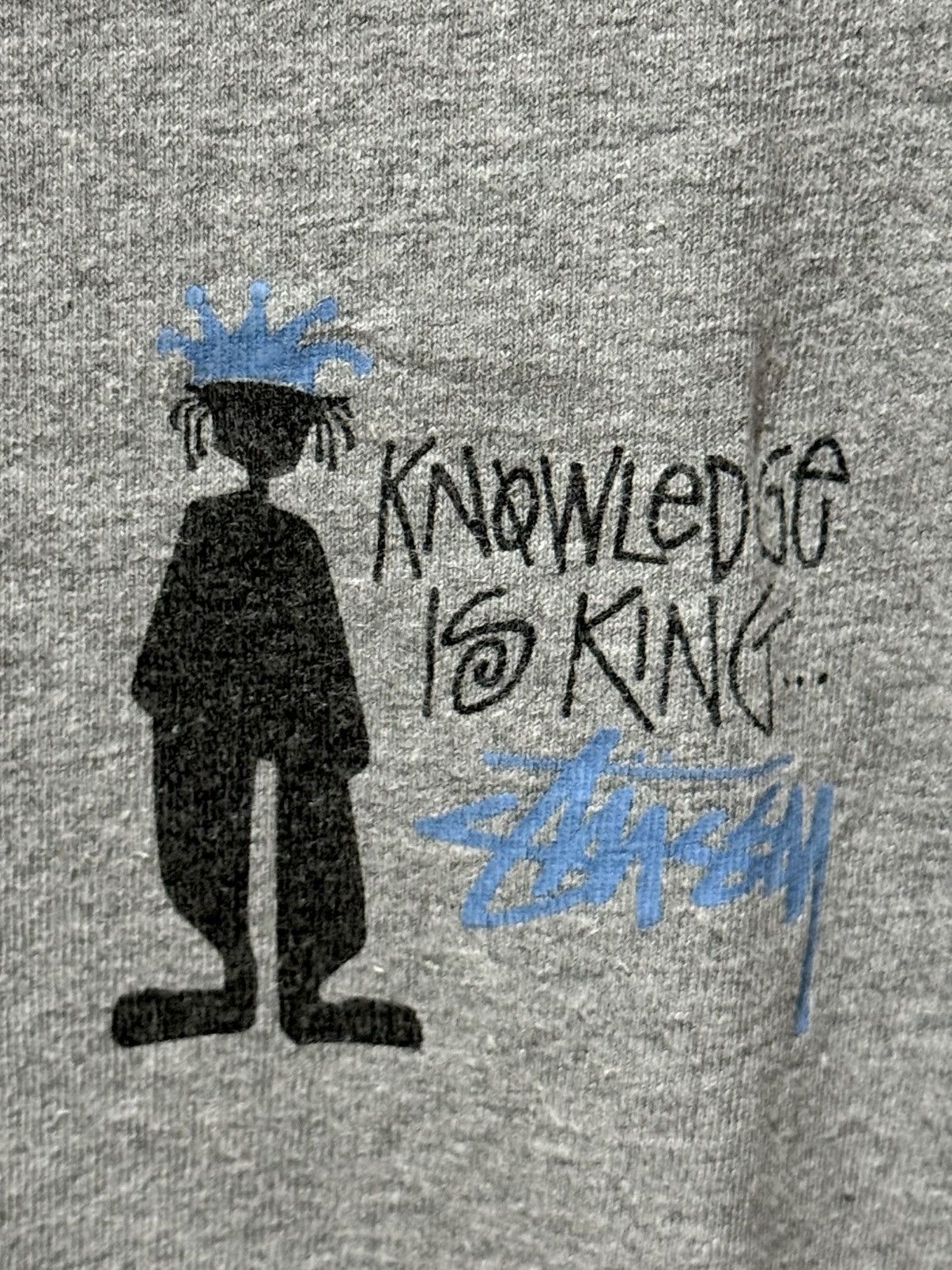 Stussy Stussy “KNOWLEDGE IS KING” 90s Vintage Tee Grey Size US L / EU 52-54 / 3 - 4 Thumbnail