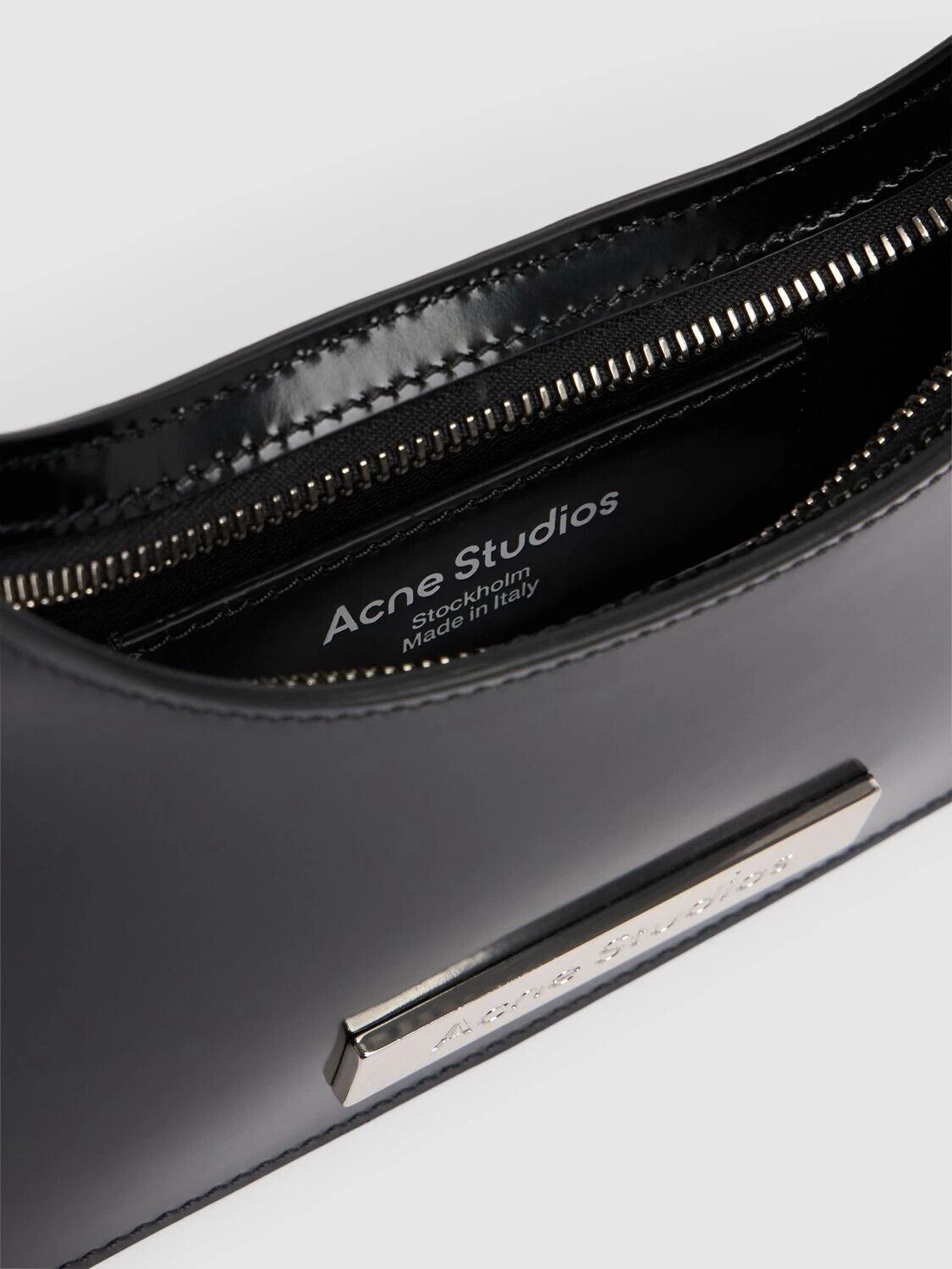 Acne Studios ACNE STUDIOS Platt Micro Black Leather Shoulder Bag New Size ONE SIZE - 4 Thumbnail