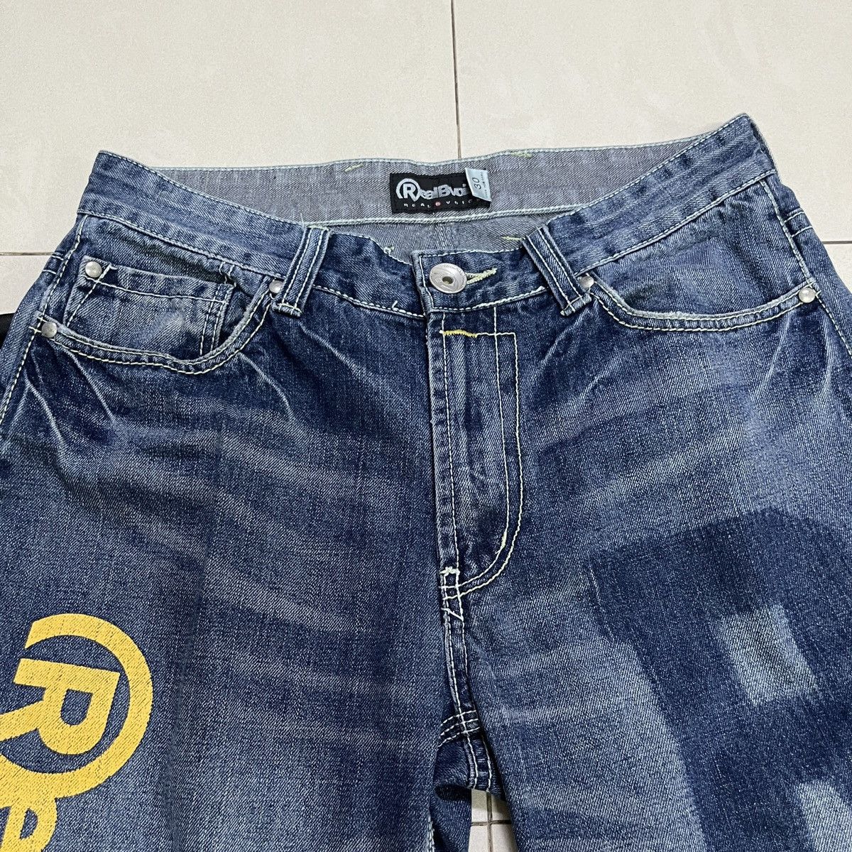 If Six Was Nine × Japanese Brand × PPFM Real B Voice Baggy Printed Jeans Size US 31 - 4 Thumbnail