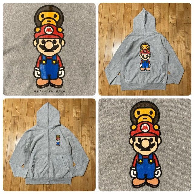 Bape BAPE × Nintendo Mario Milo Full Zip Hoodie a bathing ape Size US M / EU 48-50 / 2 - 1 Thumbnail