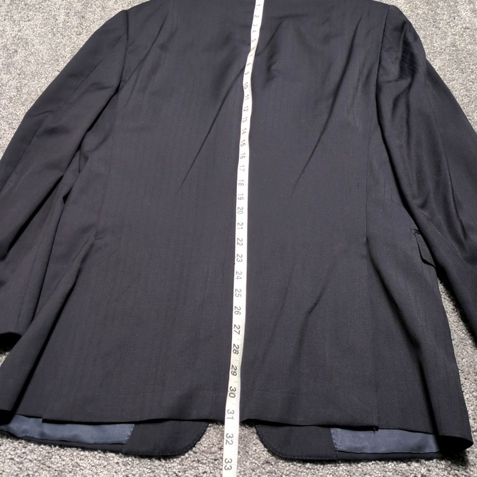 Ermenegildo Zegna Ermenegildo Zegna Blazer Sport Coat Jacket Mens 42R Black Plaid 3 Button Notch Lapel Wool Double-Vented Regular Chest 42 Size 42R - 3 Thumbnail