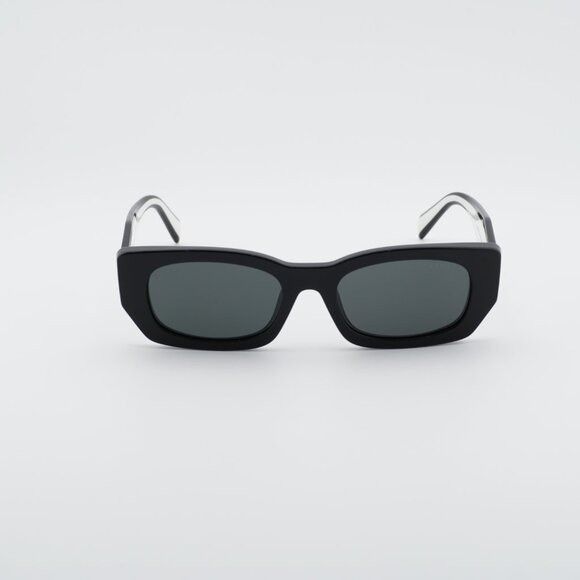 Prada Prada PRB05S 09Q08Z Sunglasses Black Rectangle Frame Size ONE SIZE - 2 Thumbnail