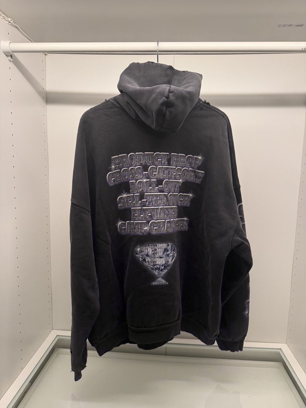 Balenciaga Balenciaga SNBN hoodie washed black Size US L / EU 52-54 / 3 - 3 Thumbnail