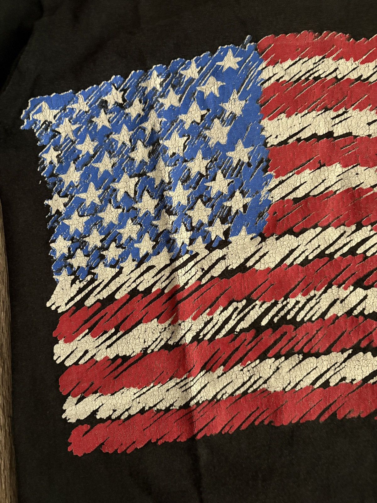 Fruit Of The Loom 90s Made In USA Fruit of the Loom Vintage American Flag Tee Size US S / EU 44-46 / 1 - 3 Thumbnail