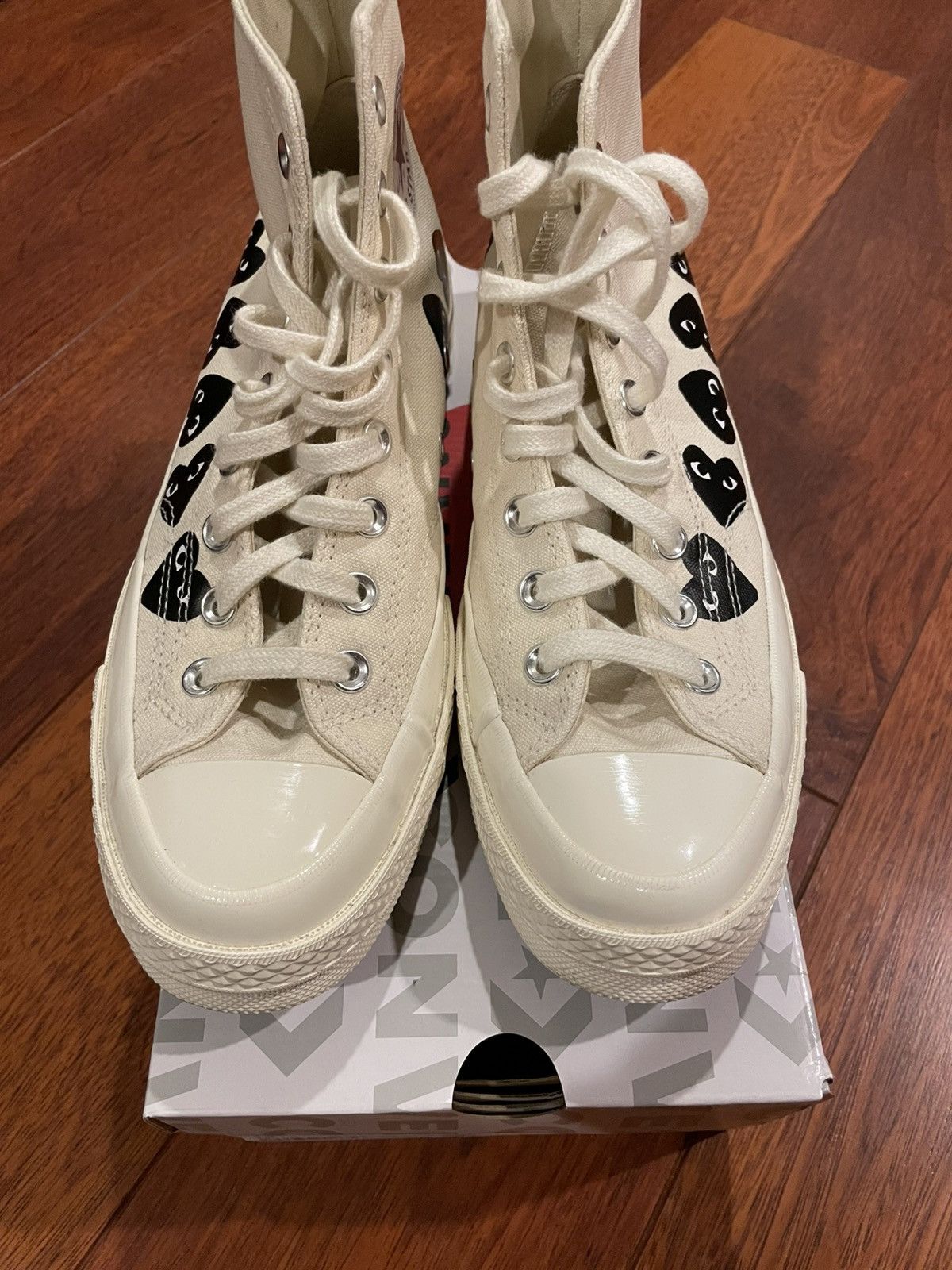 Other Comme des Garcons PLAY x Converse Chuck 70 High Multi Heart Size US 7.5 / EU 40-41 - 4 Thumbnail