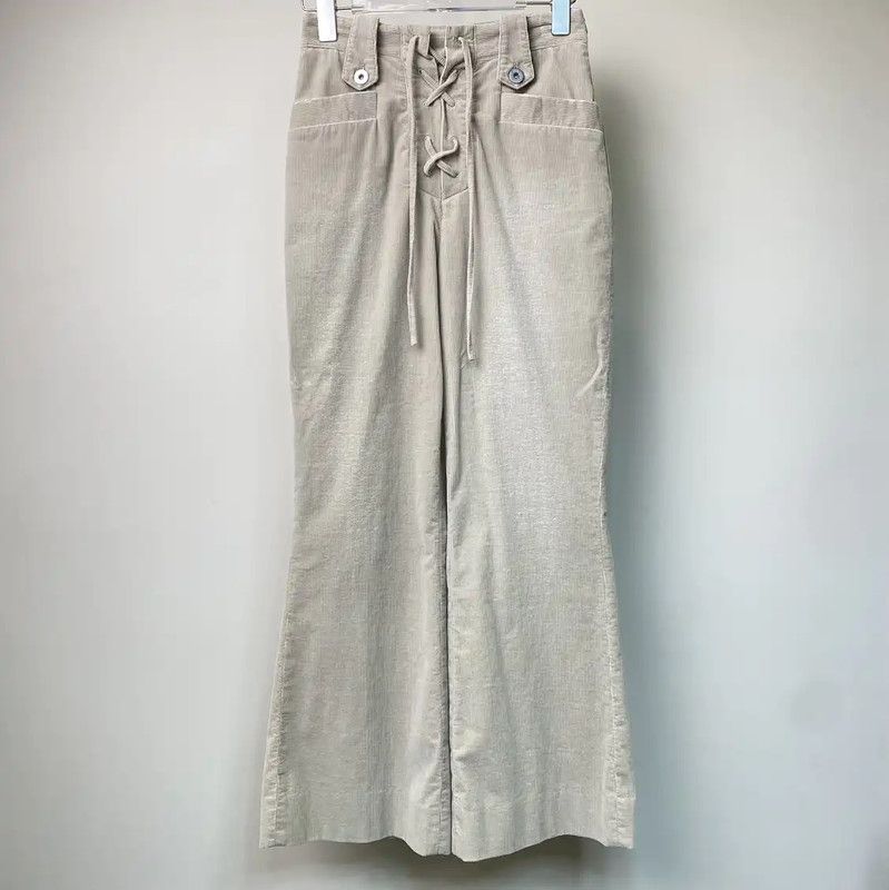Miu Miu Miu Miu Casual Pants in Light Brown Cotton 0089 Size 23" - 1 Thumbnail