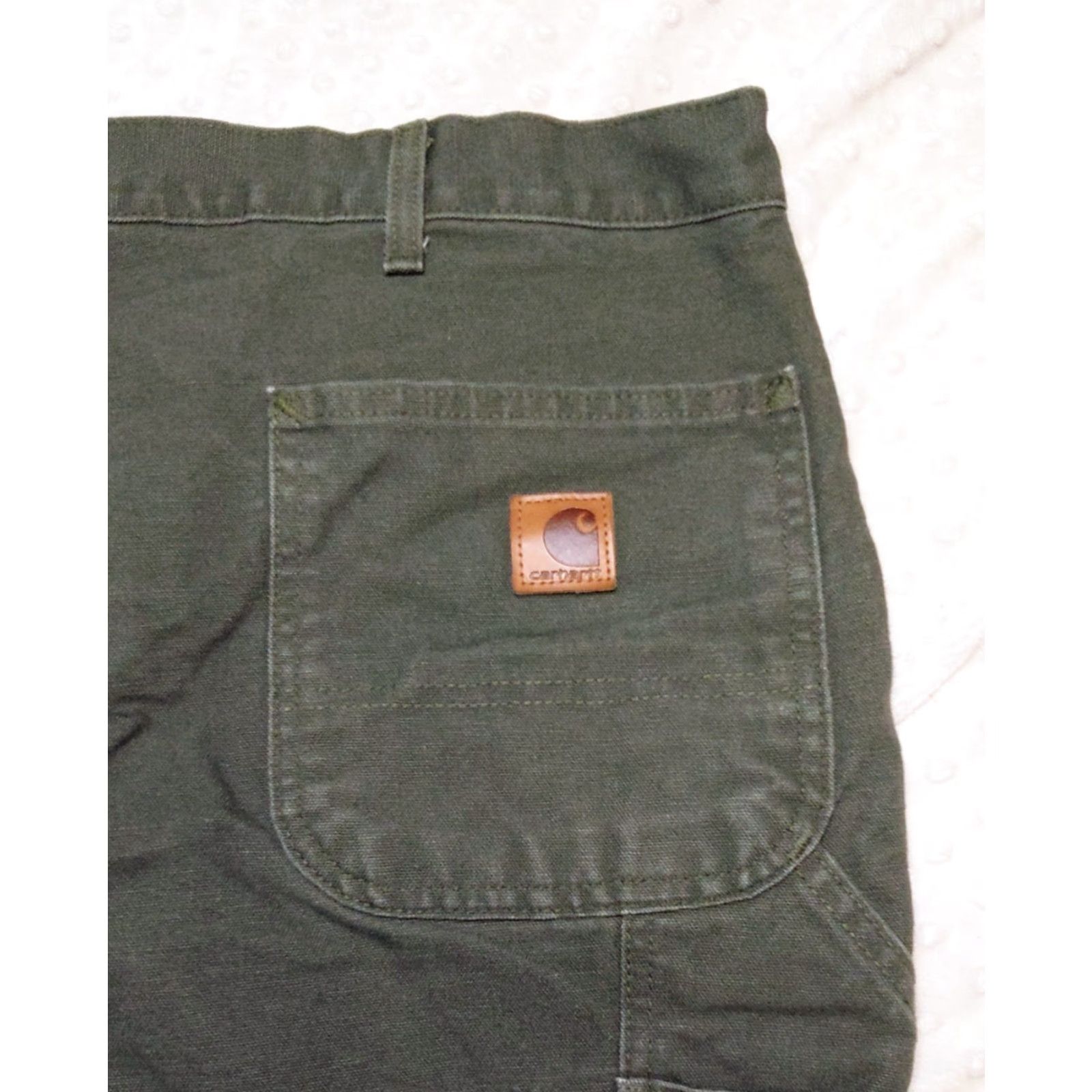 Carhartt VINTAGE Carhartt Pants 42x30 Moss 90s Grunge Carpenter Dungaree Washed Duck Canvas 5-Pocket Mens Green Size US 42 / EU 58 - 6 Thumbnail